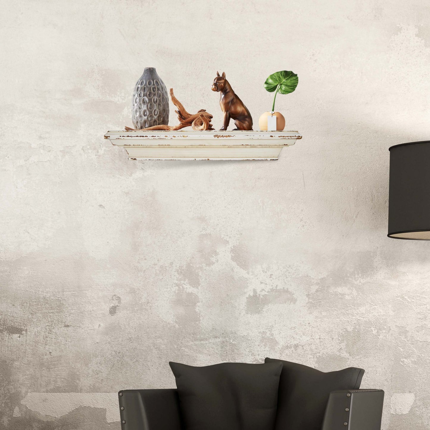 Cheyenne Wall-Mount Display Shelf, Wall Shelves Organizer for Bedrooms, Hallways, Stairways, Entryways, Kitchens, and Bathrooms