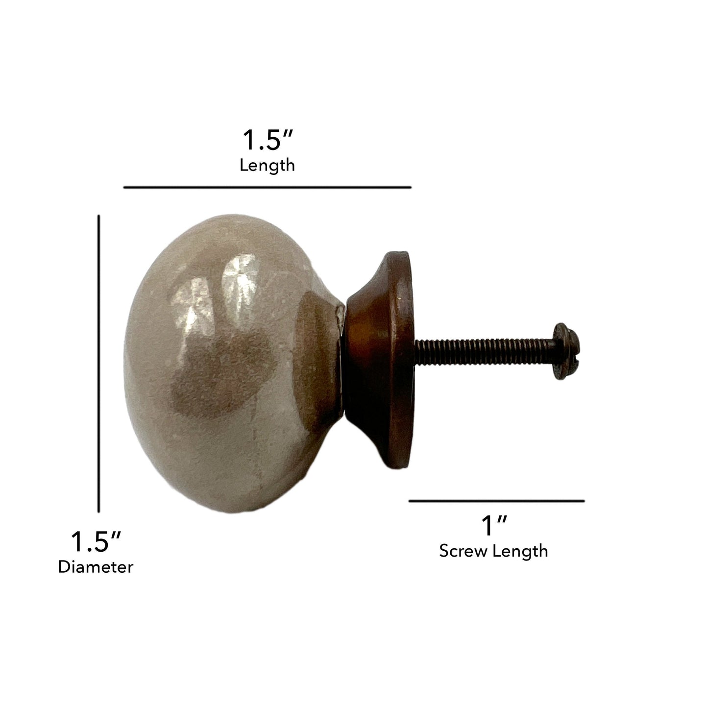 Ceramic Fancy Glaze Cabinet Knobs 6 Pack Knobs for Cabinets and Drawers, Closet Door Knobs, Drawer Pulls and Knobs with Mounting Screws