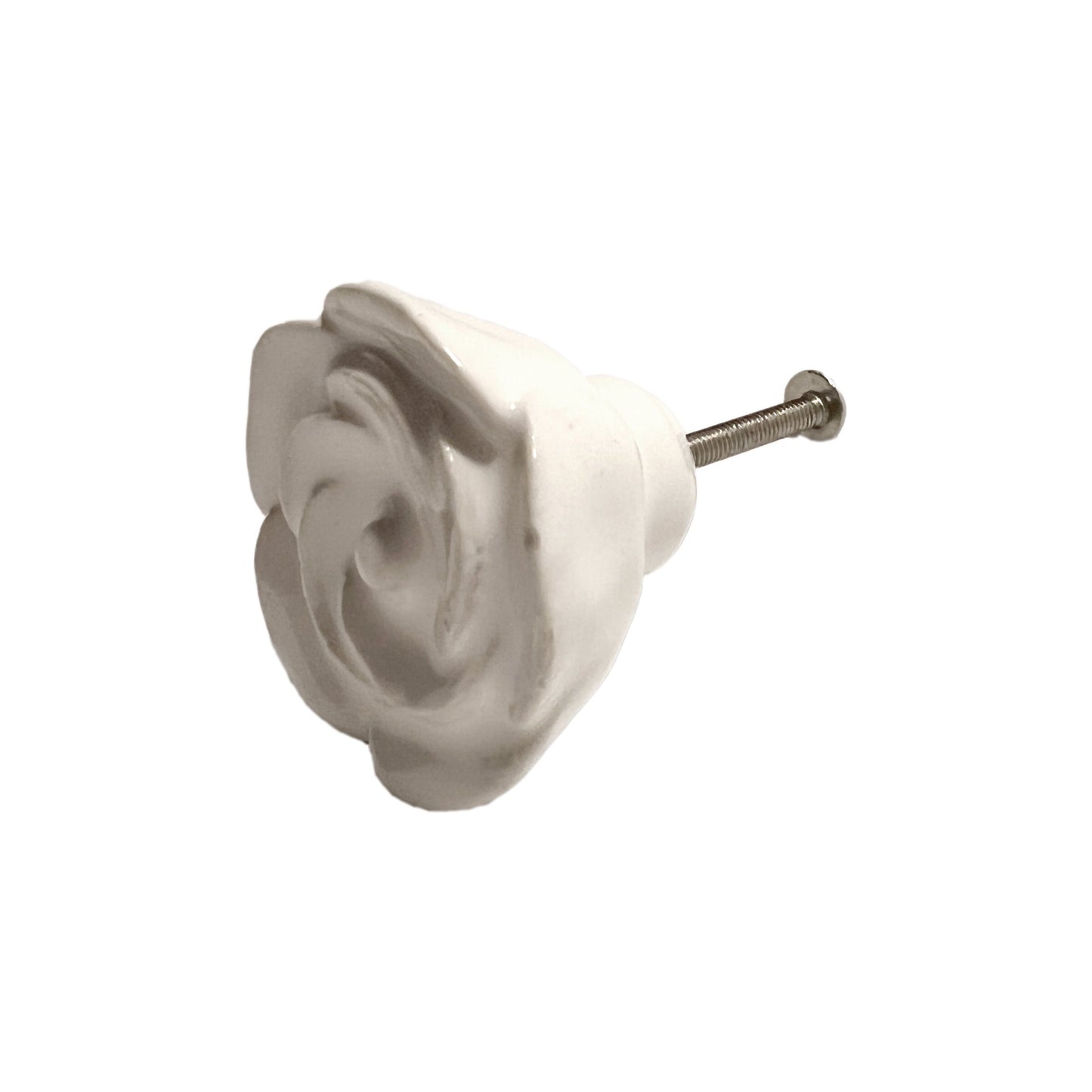 Ceramic Flower Cabinet Knobs 6 Pack Knobs for Cabinets and Drawers, Closet Door Knobs, Drawer Pulls and Knobs with Mounting Screws