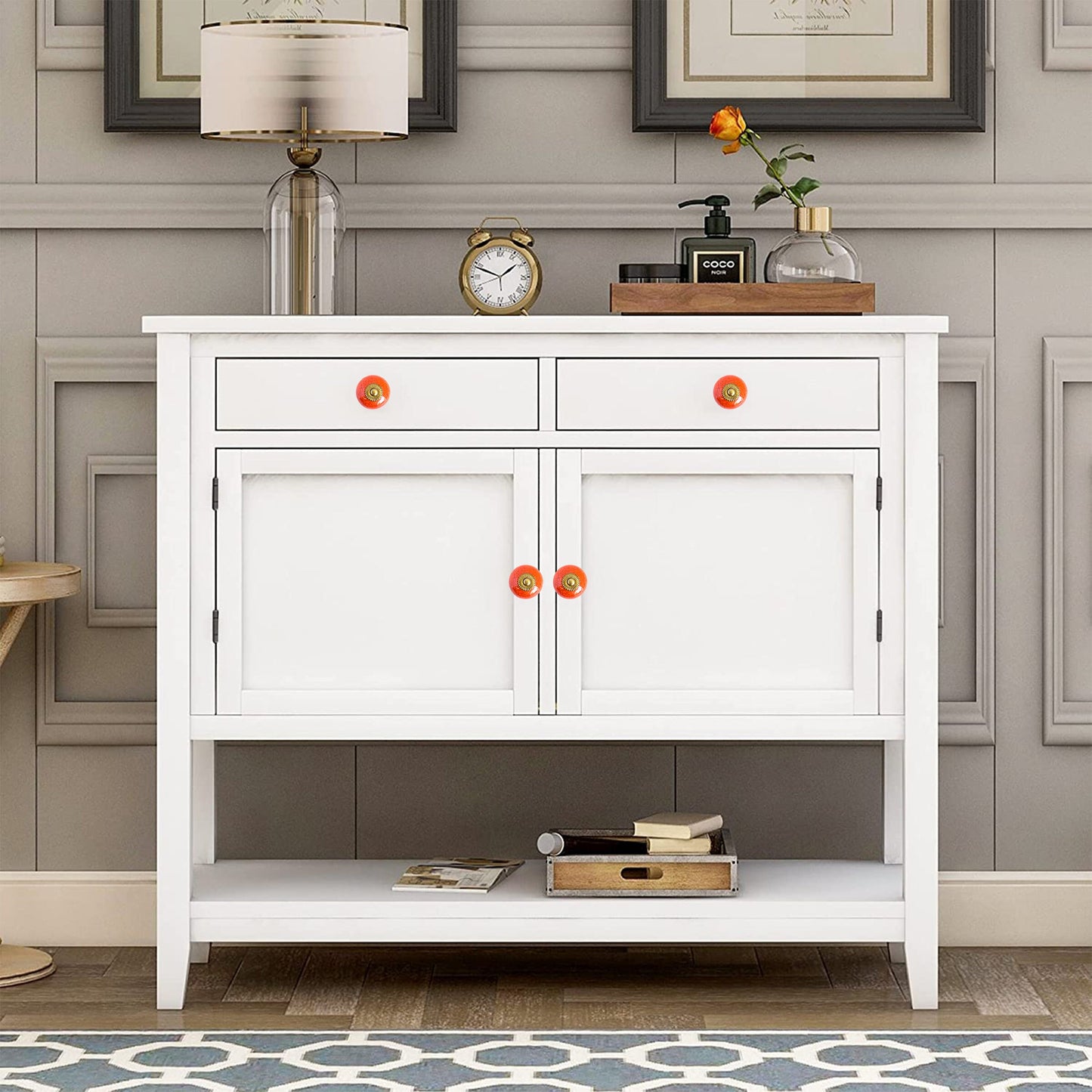 Ceramic Ball Cabinet Knobs 6 Pack Knobs for Cabinets and Drawers, Closet Door Knobs, Drawer Pulls and Knobs with Mounting Screws