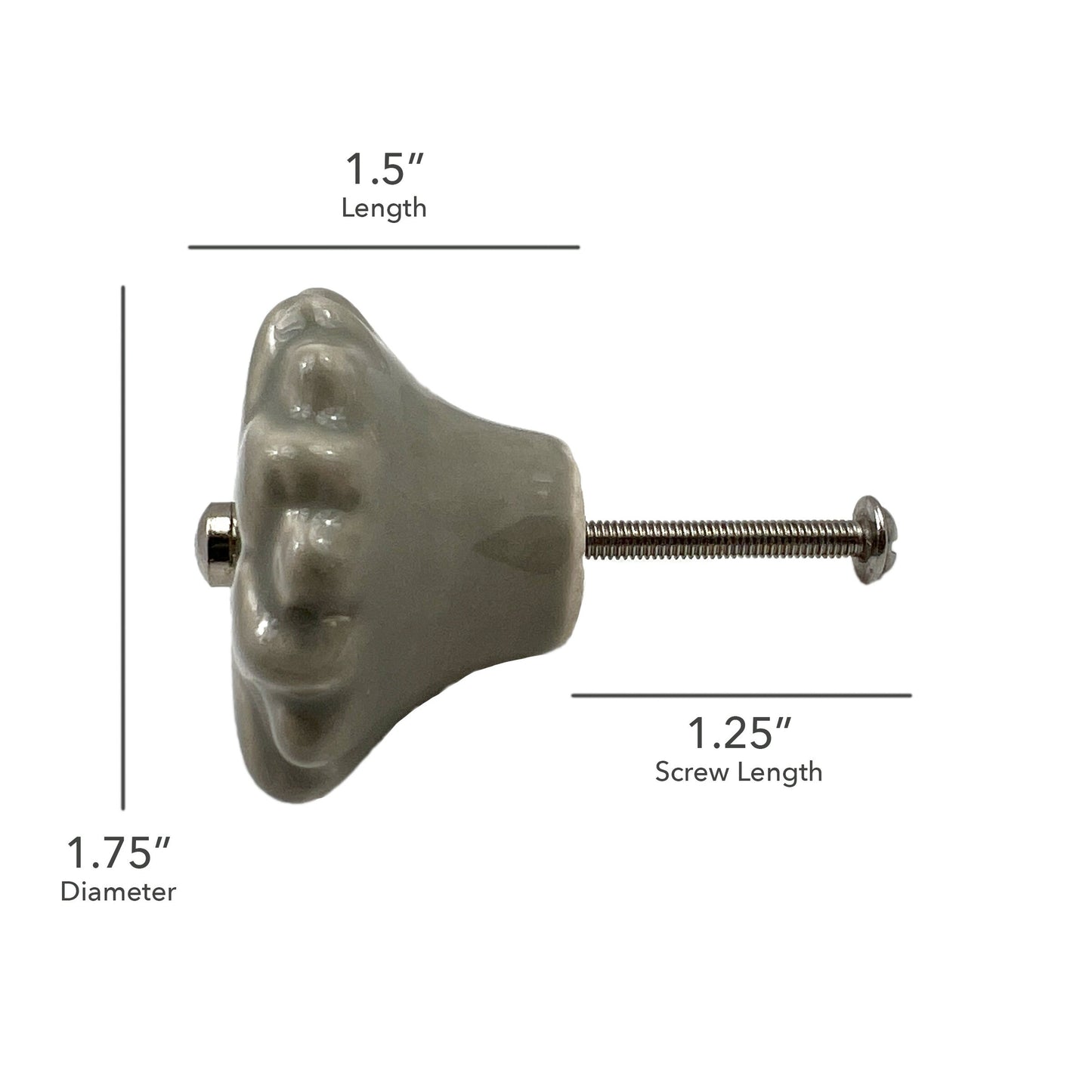 Ceramic Starburst Cabinet Knobs 6 Pack Knobs for Cabinets and Drawers, Closet Door Knobs, Drawer Pulls and Knobs with Mounting Screws
