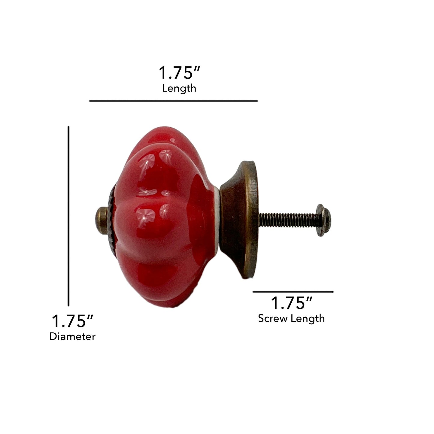 Ceramic Scallop Cabinet Knobs 6 Pack Knobs for Cabinets and Drawers, Closet Door Knobs, Drawer Pulls and Knobs with Mounting Screws