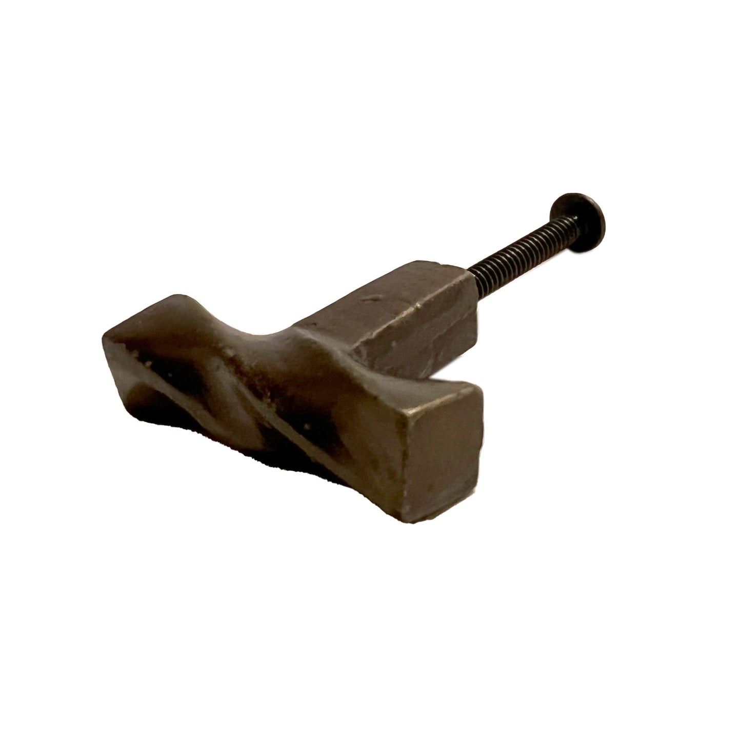 Cast Iron Twist Cabinet Knobs 6 Pack Knobs for Cabinets and Drawers, Closet Door Knobs, Drawer Pulls and Knobs with Mounting Screws