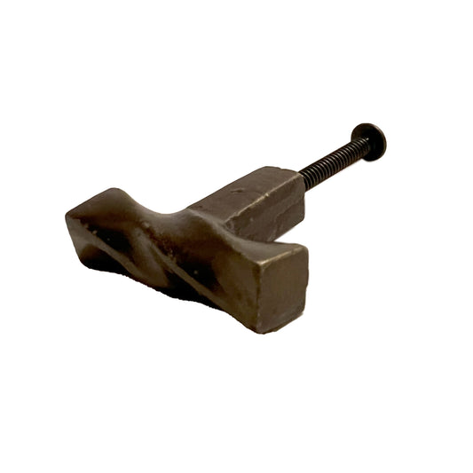 Cast Iron Twist Cabinet Knobs 6 Pack Knobs for Cabinets and Drawers, Closet Door Knobs, Drawer Pulls and Knobs with Mounting Screws