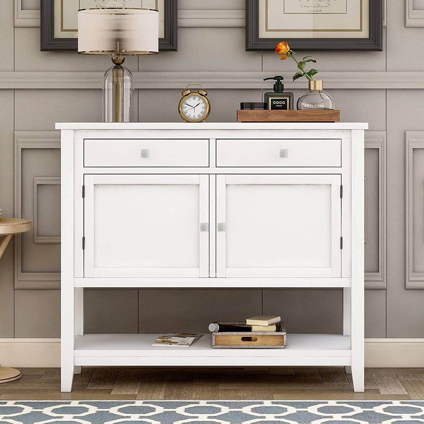 Stone Square Cabinet Knobs 6 Pack Knobs for Cabinets and Drawers, Closet Door Knobs, Drawer Pulls and Knobs with Mounting Screws (White)