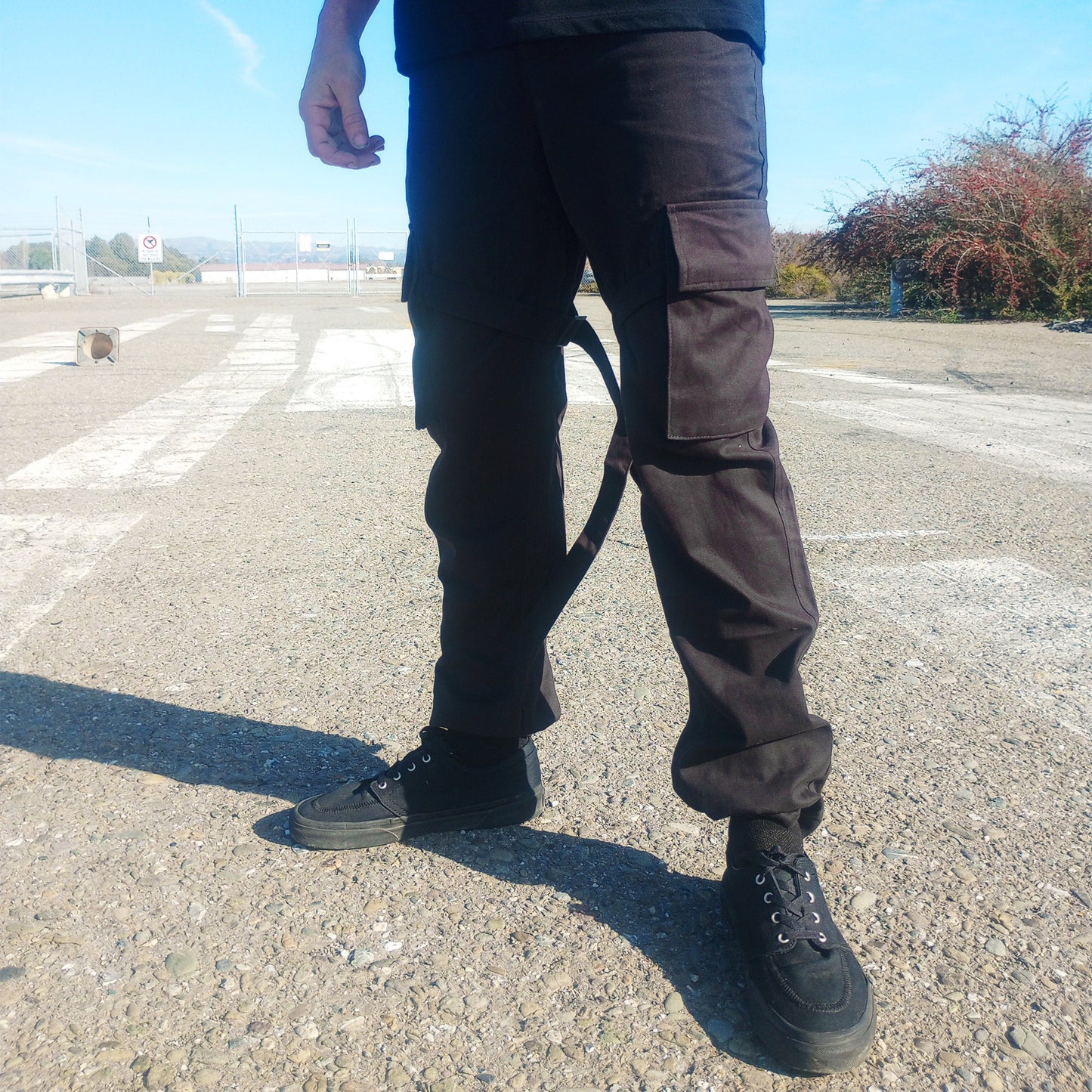 Black Cyberpunk Tech wear Cargo Pants Streetwear Joggers