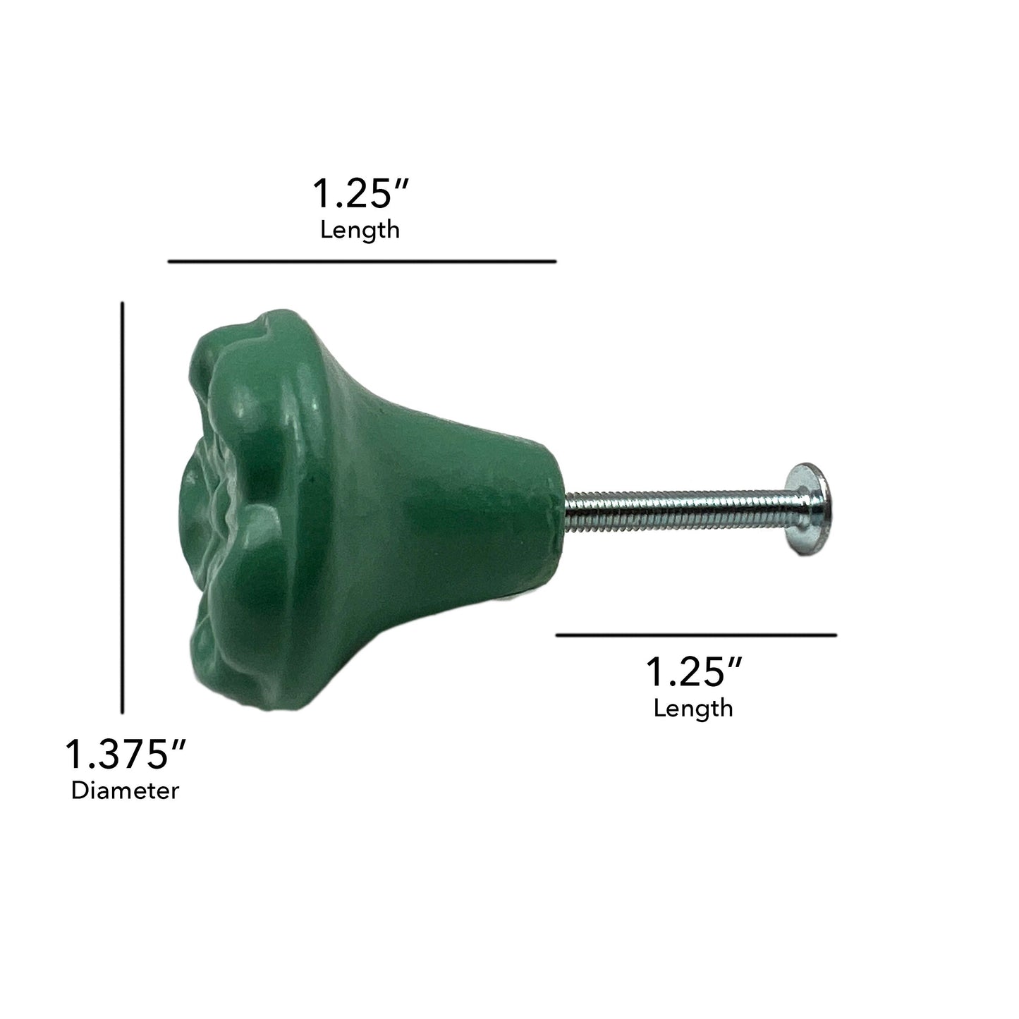 Ceramic Clover Cabinet Knobs 6 Pack Knobs for Cabinets and Drawers, Closet Door Knobs, Drawer Pulls and Knobs with Mounting Screws