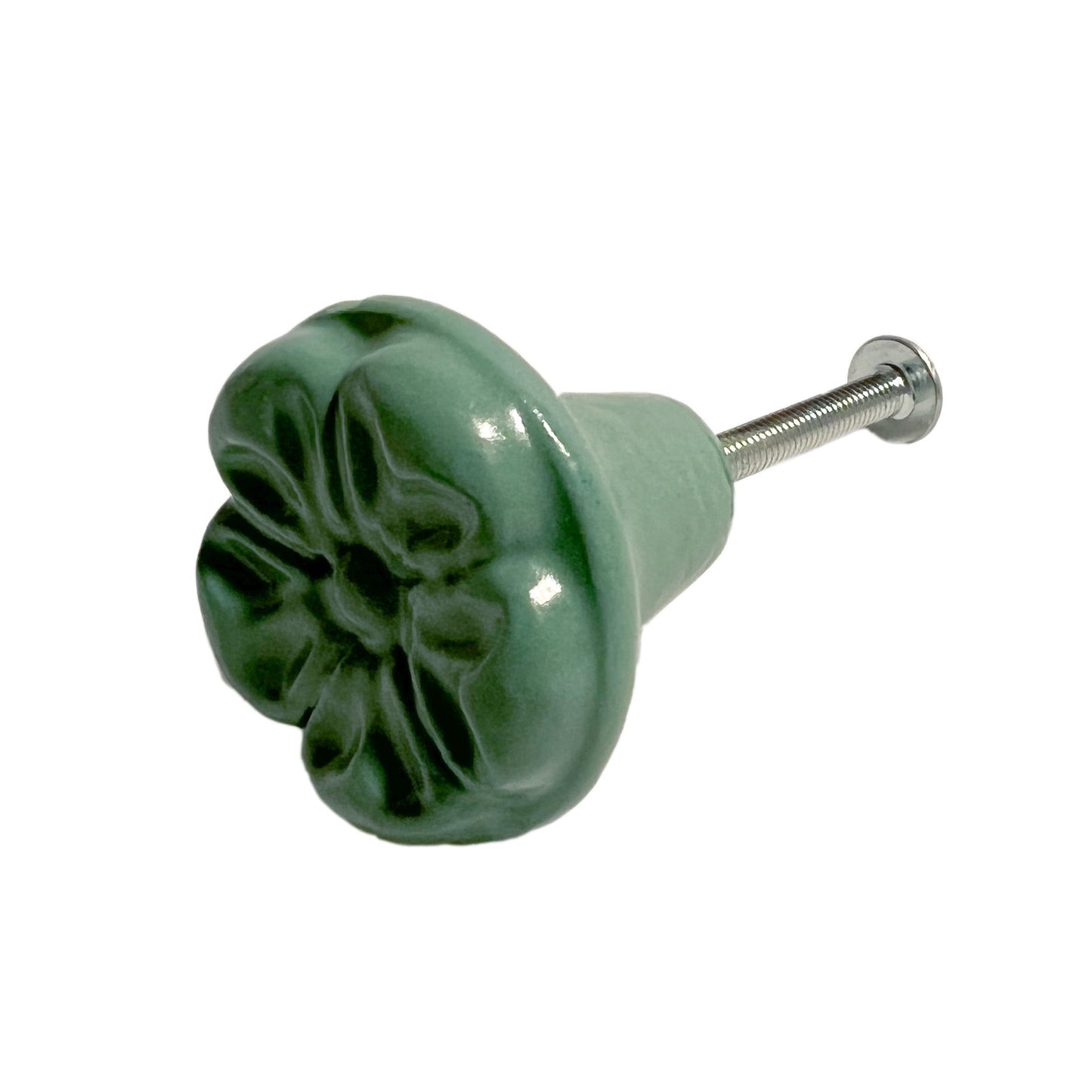 Ceramic Clover Cabinet Knobs 6 Pack Knobs for Cabinets and Drawers, Closet Door Knobs, Drawer Pulls and Knobs with Mounting Screws