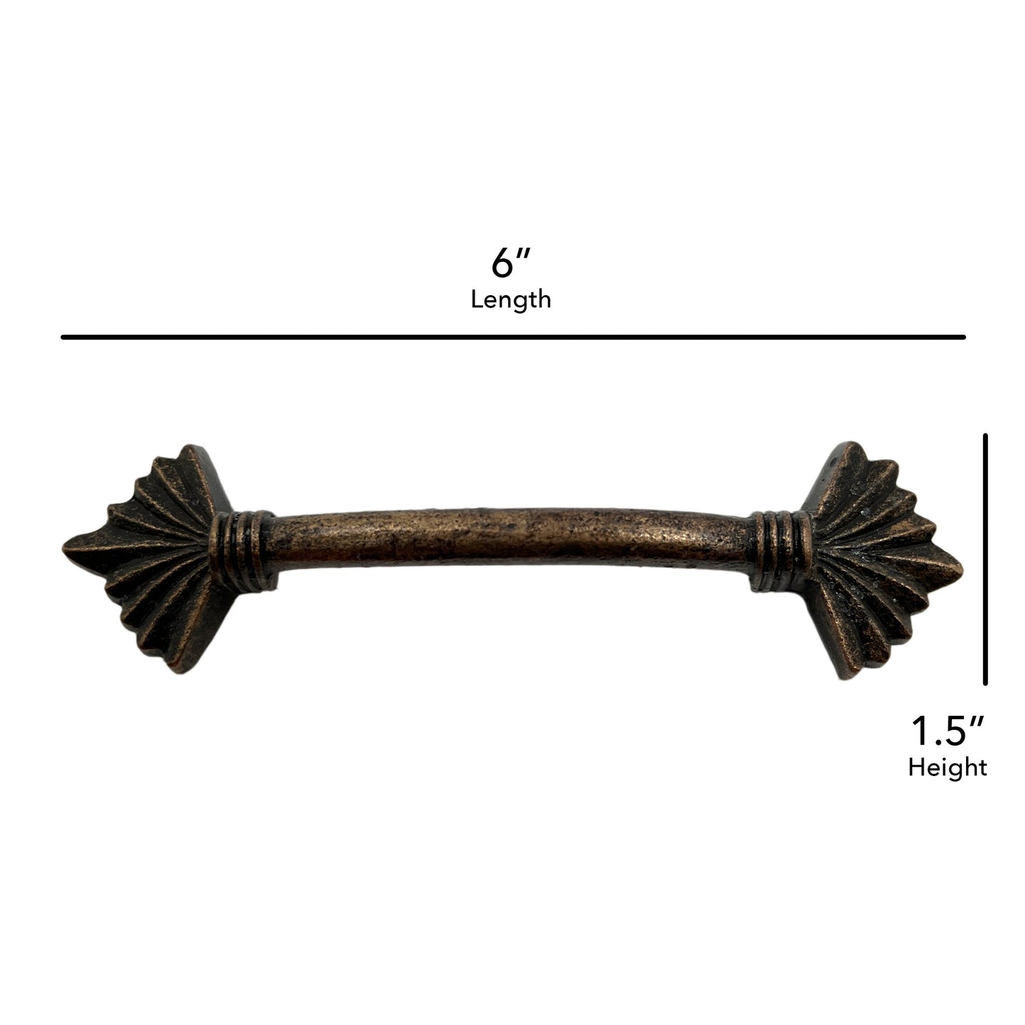 3.5 In Metal Drawer Handle Pull Bronze Set of 6, Kitchen Cabinet Knobs Dresser Knobs Drawer Knobs Handles