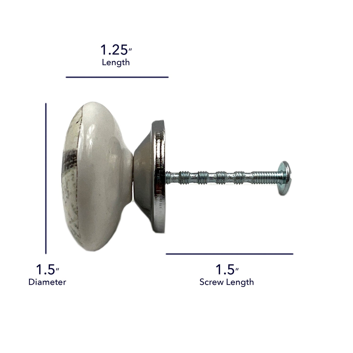Ceramic Eiffel Tower Cabinet Knobs 6 Pack Knobs for Cabinets and Drawers, Closet Door Knobs, Drawer Pulls and Knobs with Mounting Screws