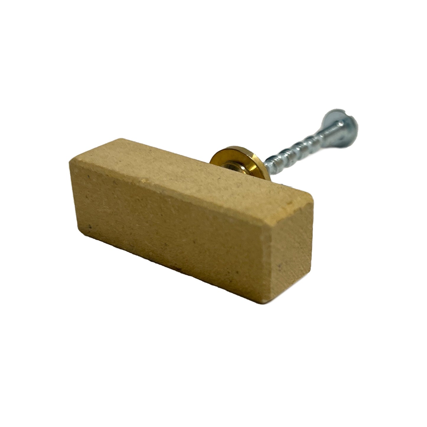 Stone Rectangle Cabinet Knobs 6 Pack Knobs for Cabinets and Drawers, Closet Knobs, Drawer Pulls and Knobs with Mounting Screws (Ocher Brown)