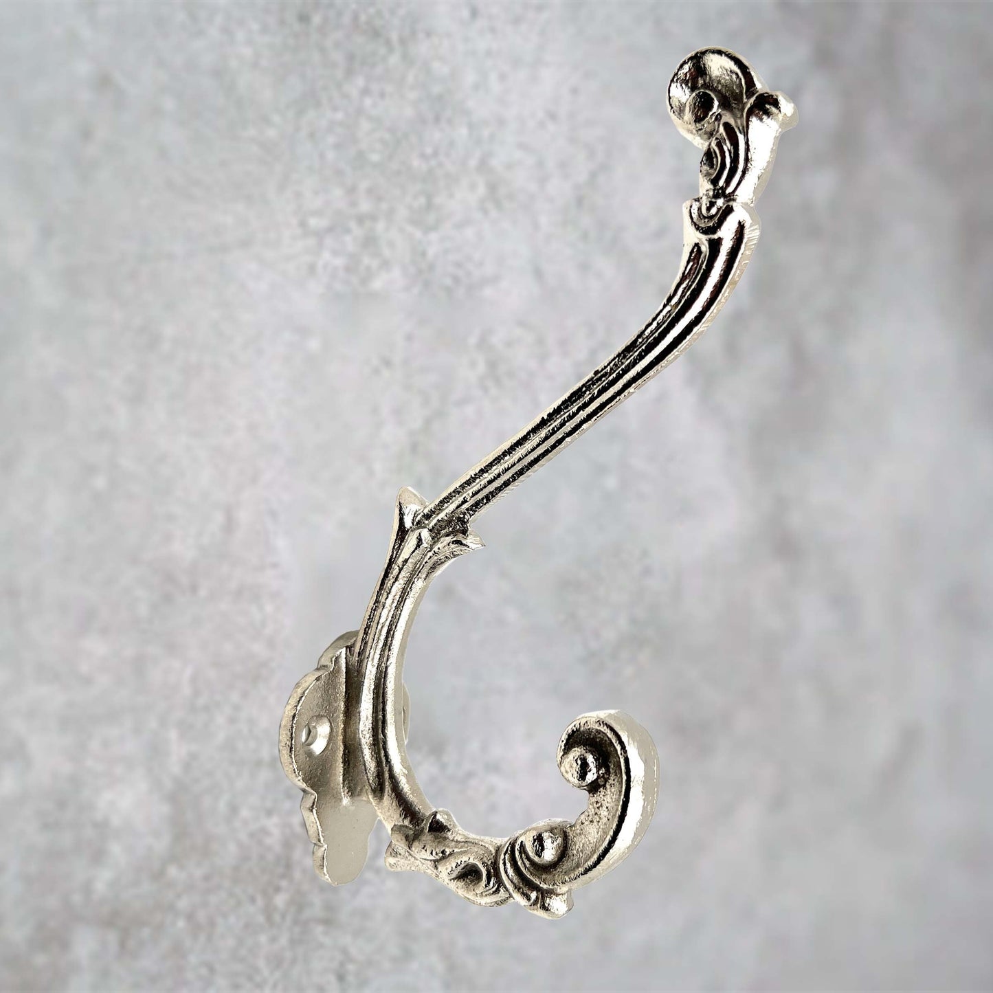 Metal Baroque Wall Hook Nickel Set of 6 , Kitchen Cabinet Knobs Dresser Knobs Drawer Knobs Handles