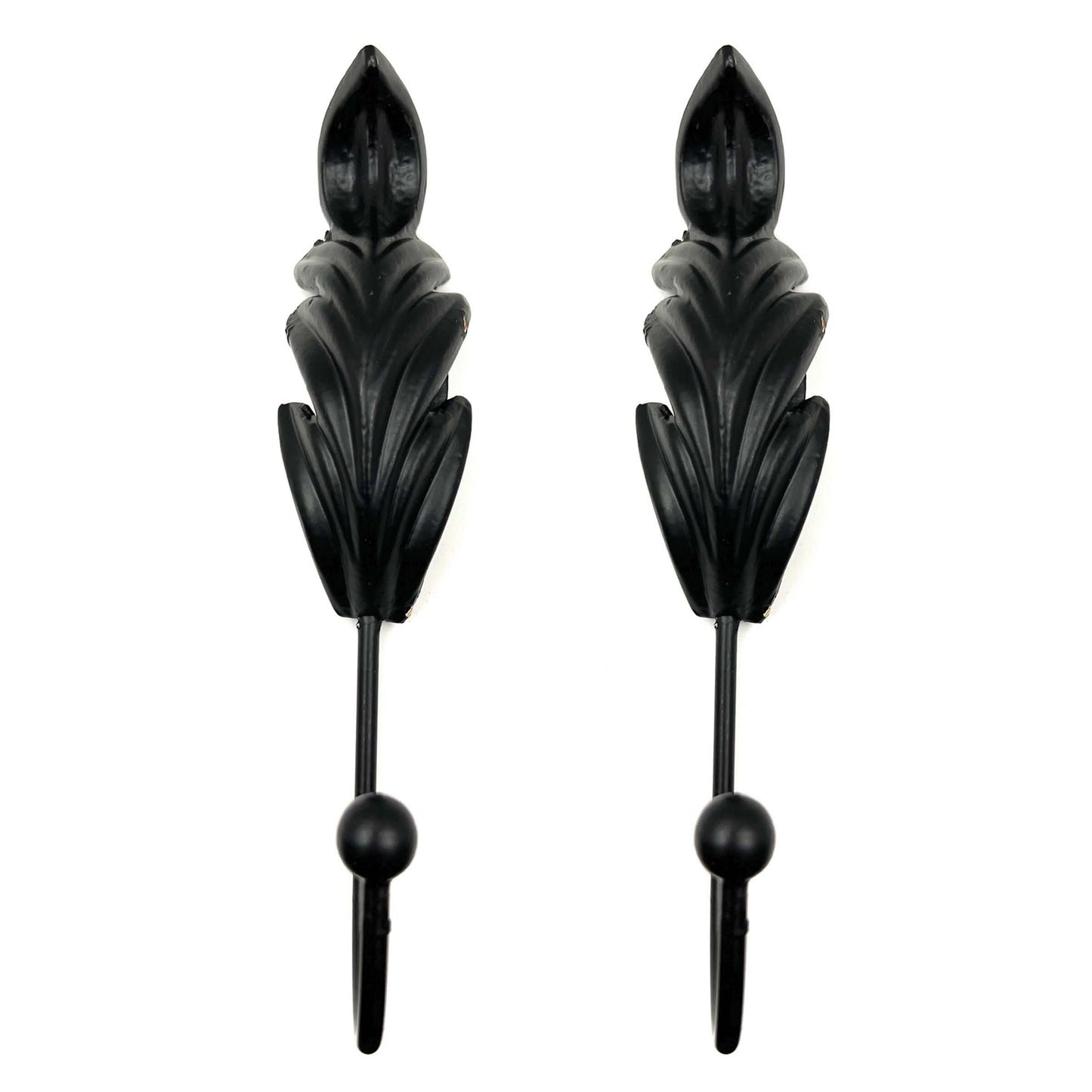Metal Feather Wall Hook Black Set of 6, Kitchen Cabinet Knobs Dresser Knobs Drawer Knobs Handles