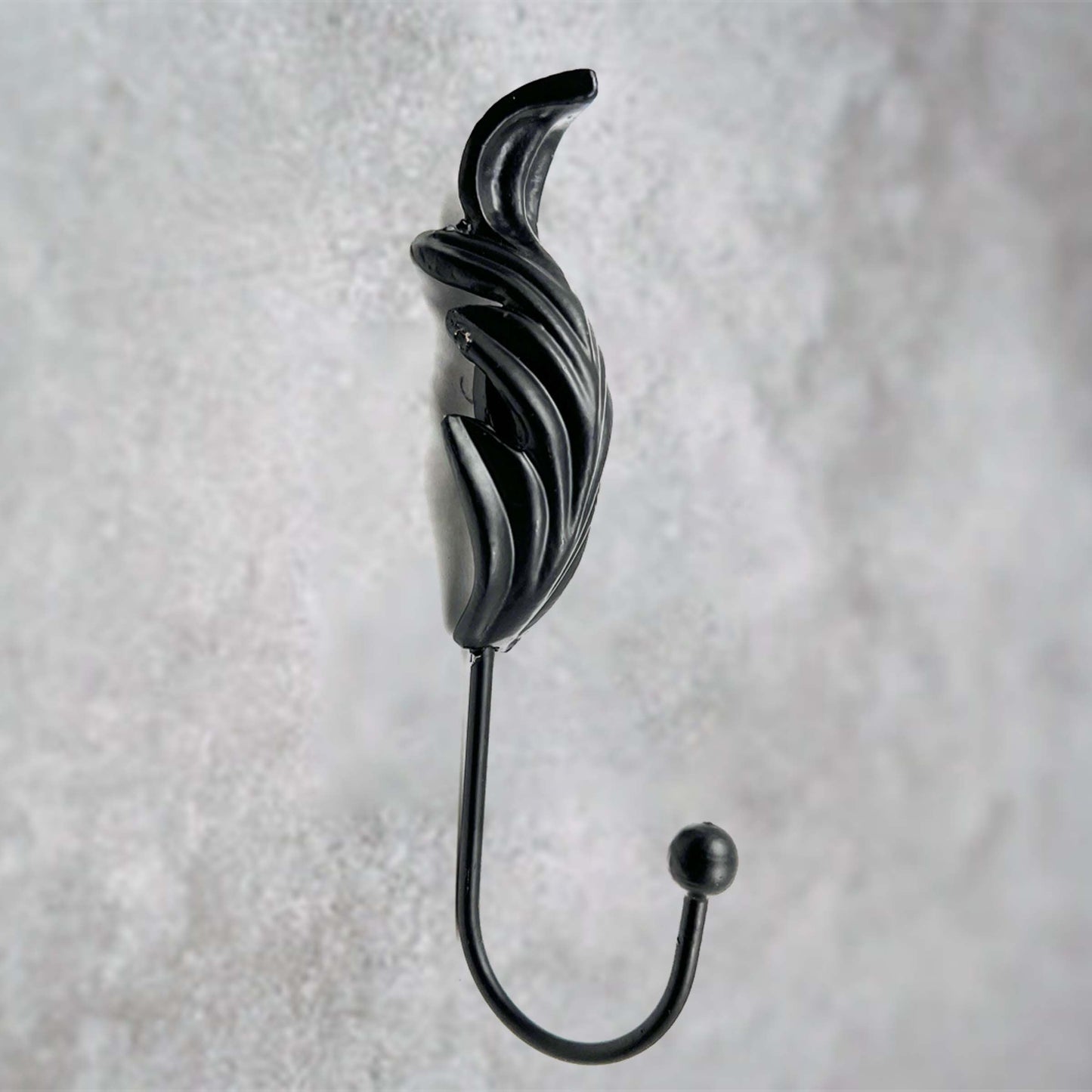 Metal Feather Wall Hook Black Set of 6, Kitchen Cabinet Knobs Dresser Knobs Drawer Knobs Handles