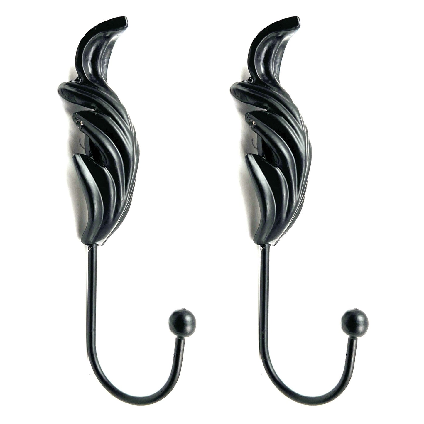 Metal Feather Wall Hook Black Set of 6, Kitchen Cabinet Knobs Dresser Knobs Drawer Knobs Handles