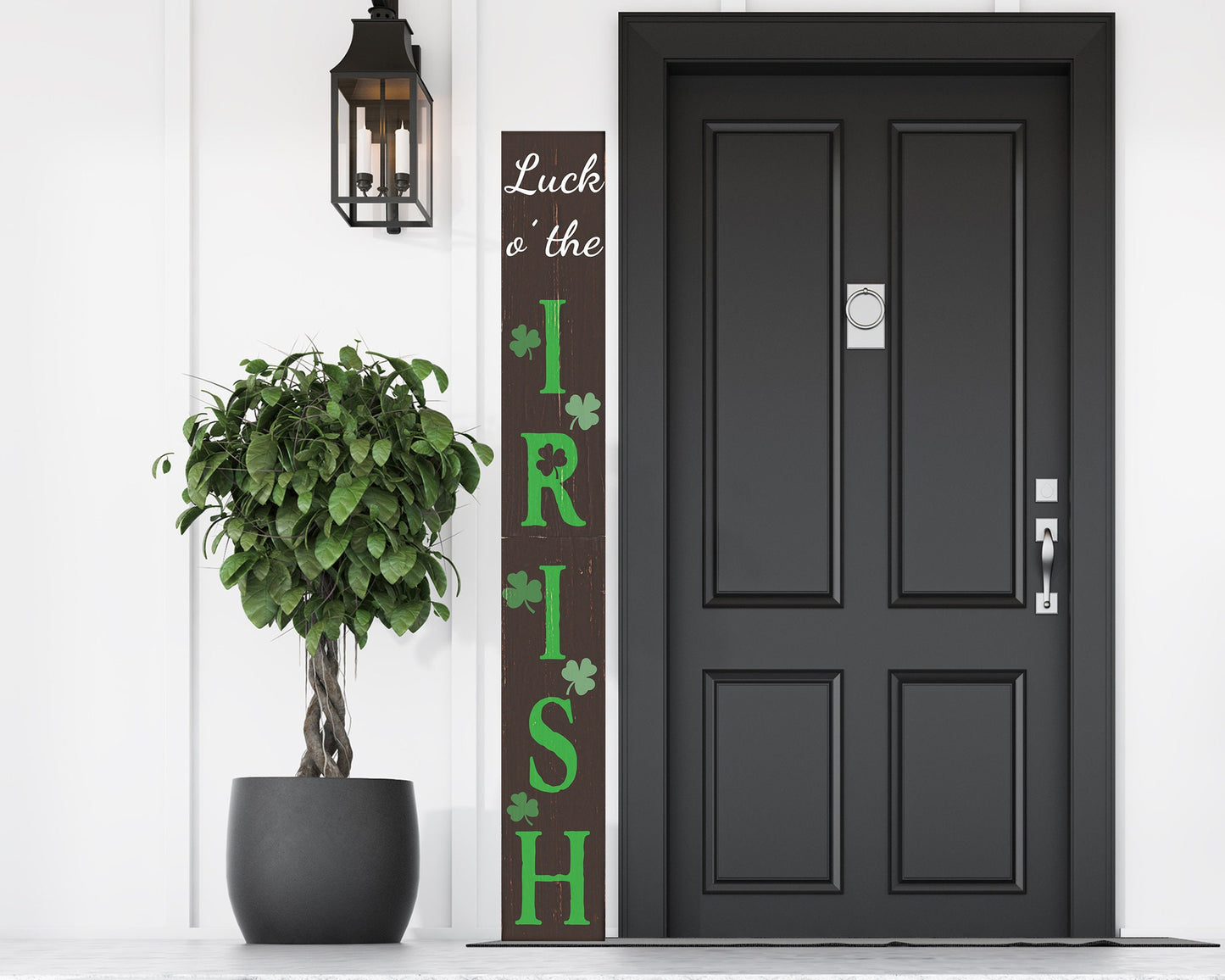 72in St. Patrick's Day Wooden Porch Sign Large Welcome Porch Sign for St.Patrick's Day Decor Sign Home Front Door Yard Party Decor