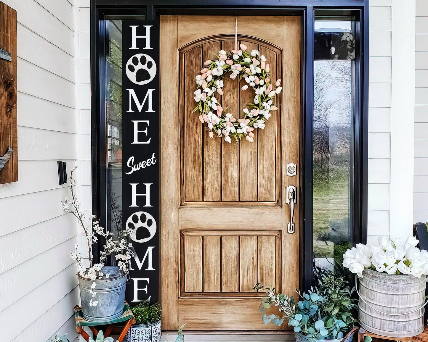 72in Outdoor Welcome Sign- Home Sweet Home Sign for Front Porch Decor, 6ft Home Sweet Home Sign,Fun Door Sign for Front Door