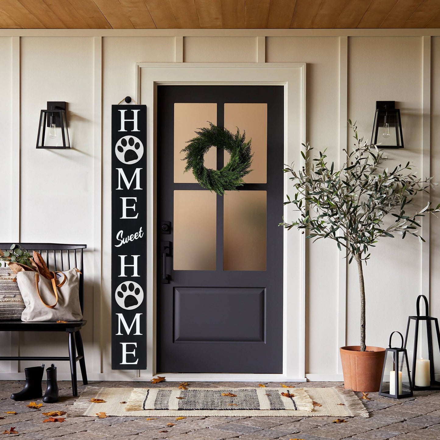 72in Outdoor Welcome Sign- Home Sweet Home Sign for Front Porch Decor, 6ft Home Sweet Home Sign,Fun Door Sign for Front Door