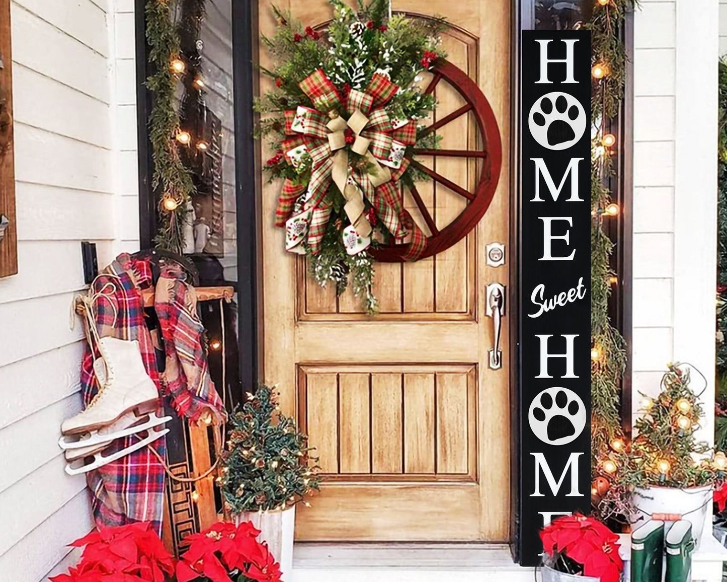 72in Outdoor Welcome Sign- Home Sweet Home Sign for Front Porch Decor, 6ft Home Sweet Home Sign,Fun Door Sign for Front Door