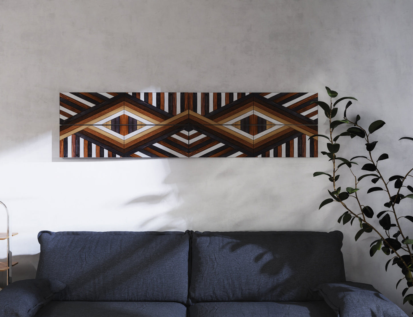 36in Wall Decor Wooden Art Geometric Pattern Wood Wall Hanging, Boho Wall Art Prints for Apartment, Bedroom, Living Room
