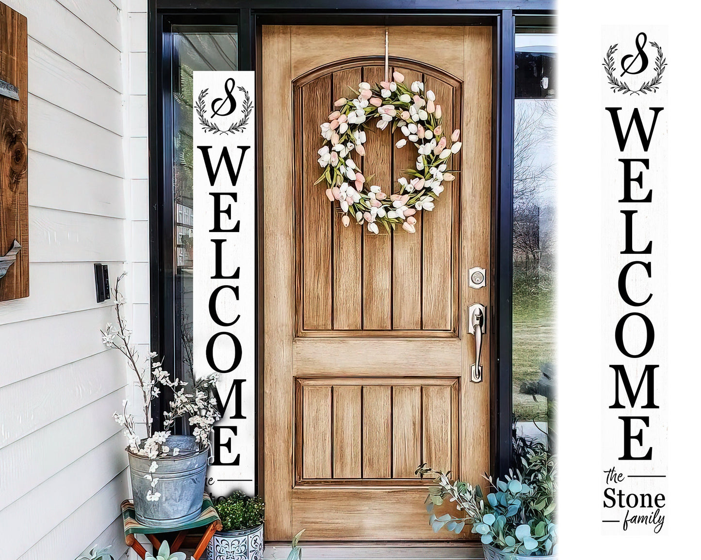 72in Personalized Text Porch Sign, Welcome Sign Front Door, Farmhouse Welcome Sign, Front Porch Sign, Housewarming Gift, Porch Decor