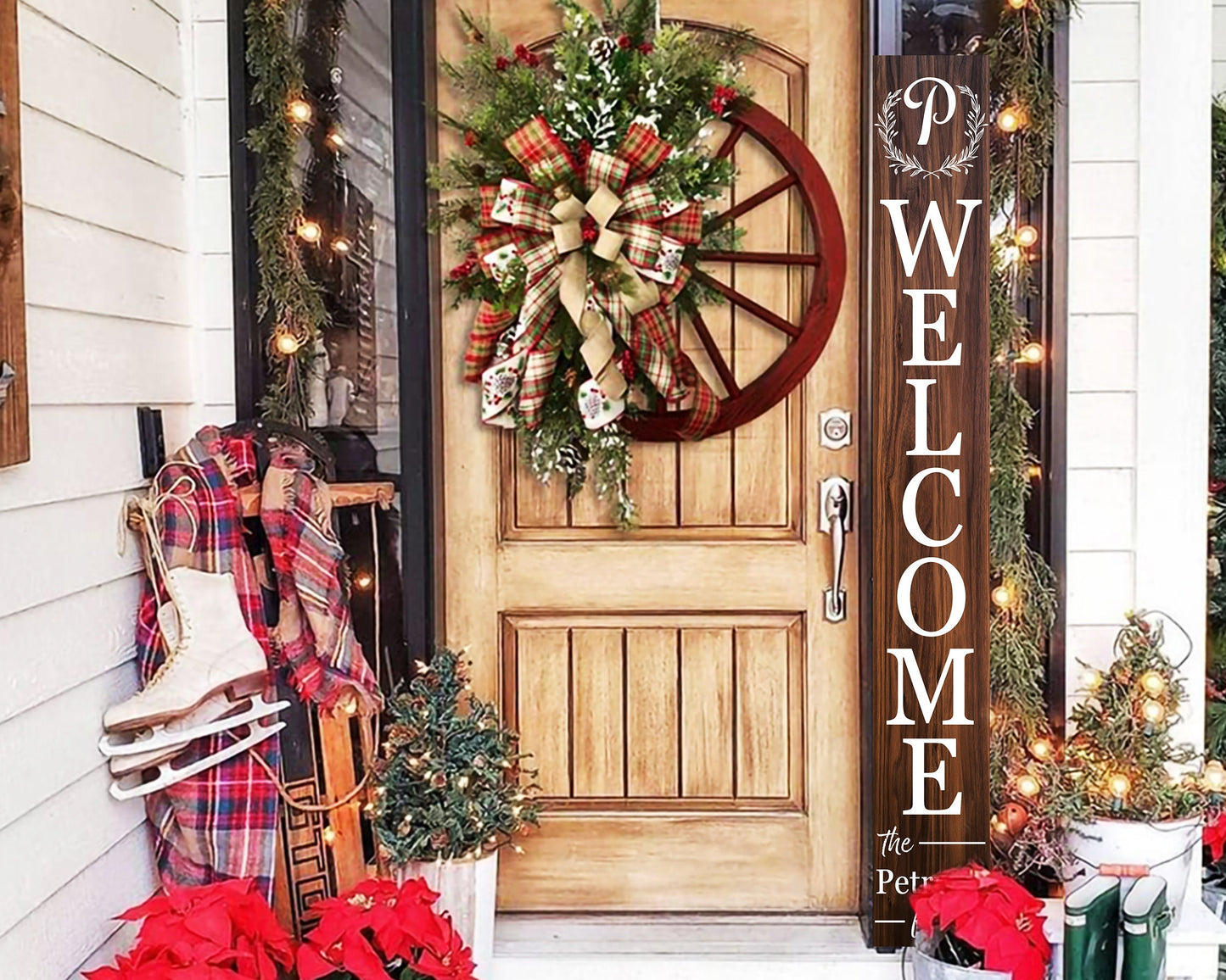 72in Personalized Text Porch Sign, Welcome Sign Front Door, Farmhouse Welcome Sign, Front Porch Sign, Housewarming Gift, Porch Decor