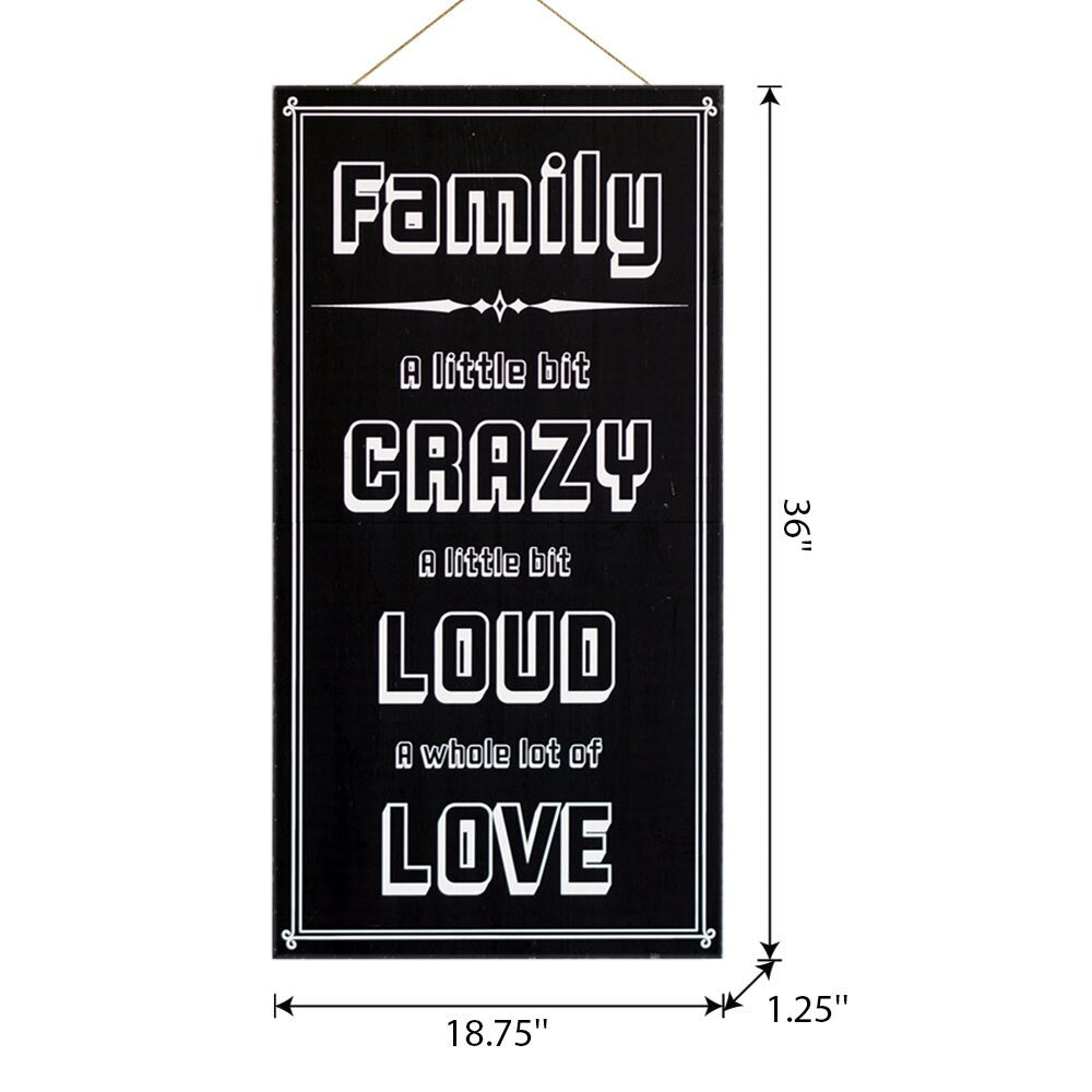 Add a touch of warmth to your home with this charming 36in wooden family sign