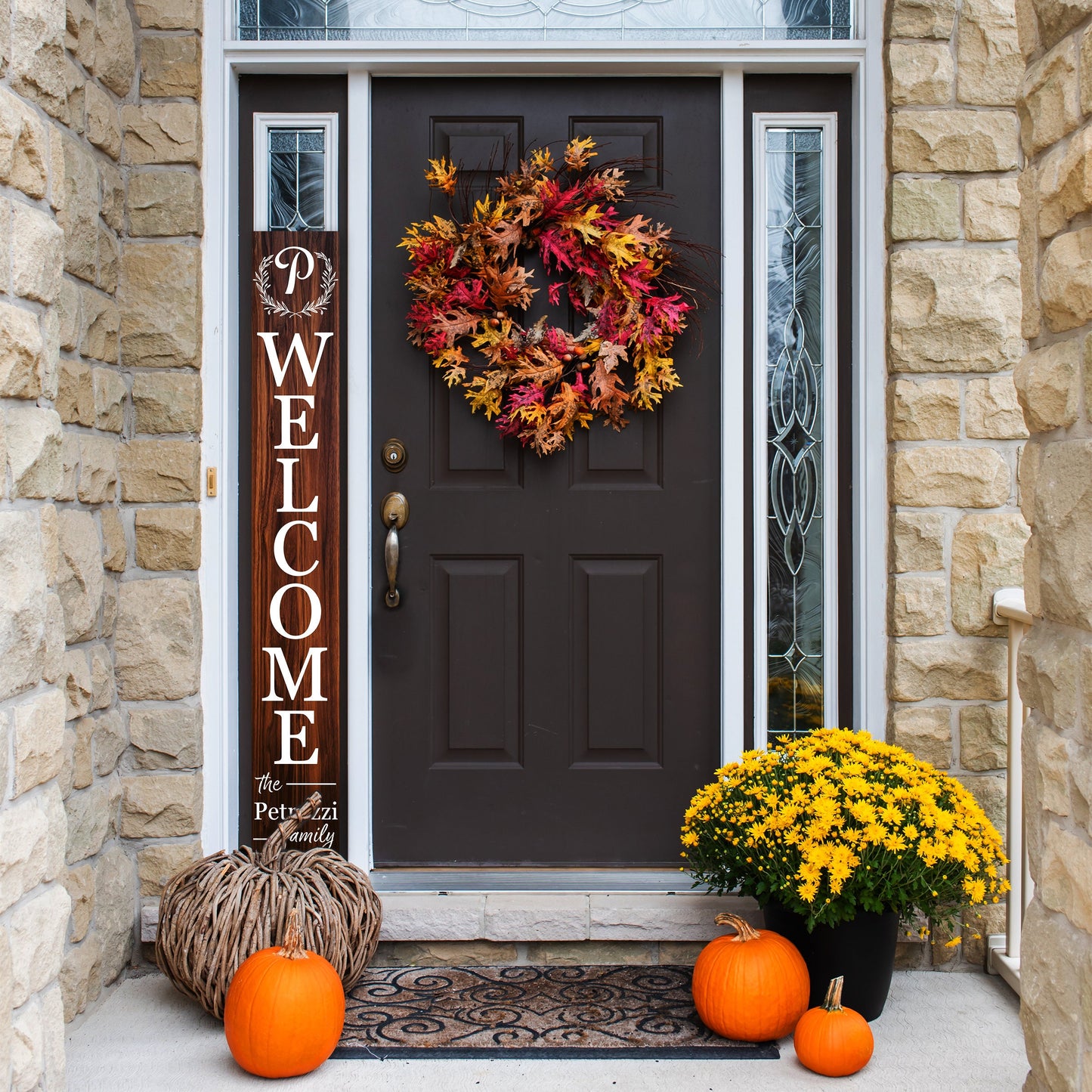 72in Personalized Text Porch Sign, Welcome Sign Front Door, Farmhouse Welcome Sign, Front Porch Sign, Housewarming Gift, Porch Decor