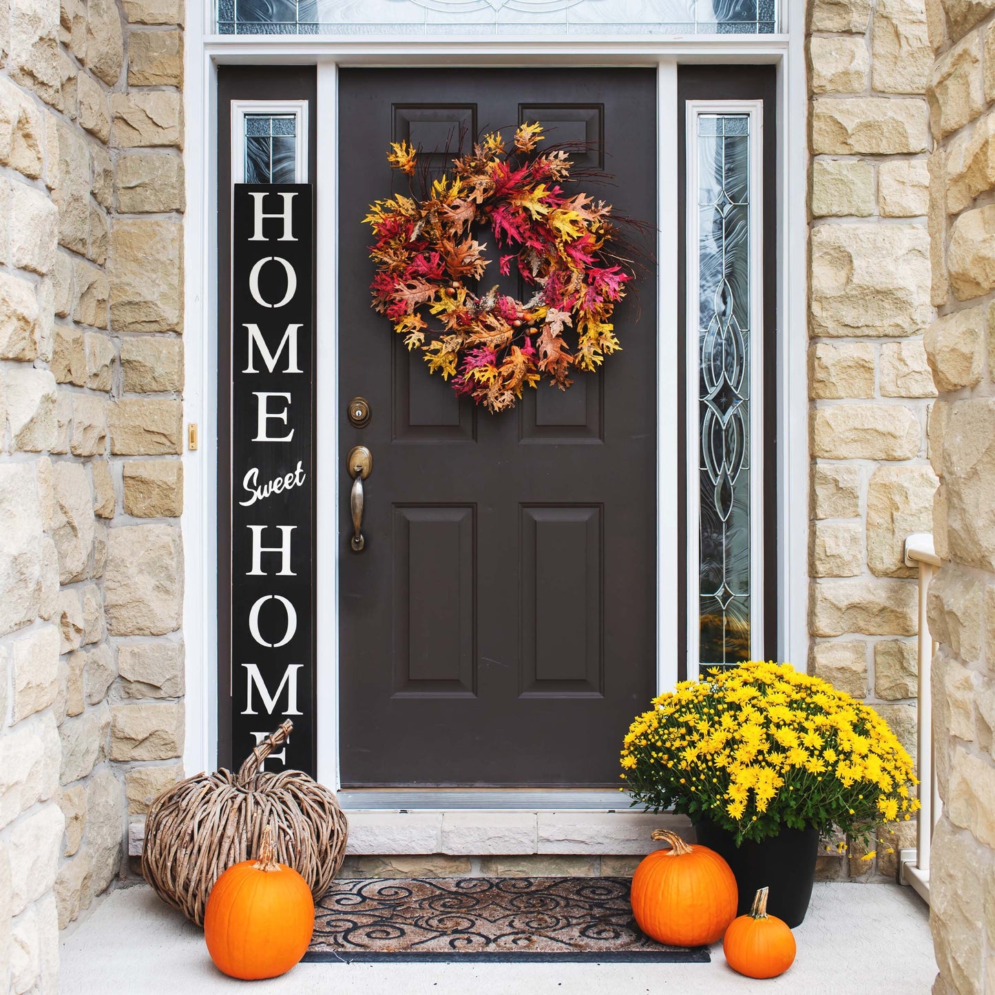 72in Home Sweet Home Sign for Front Door, Wood Rustic Front Porch Dcor, Farmhouse Porch Sign Decorations