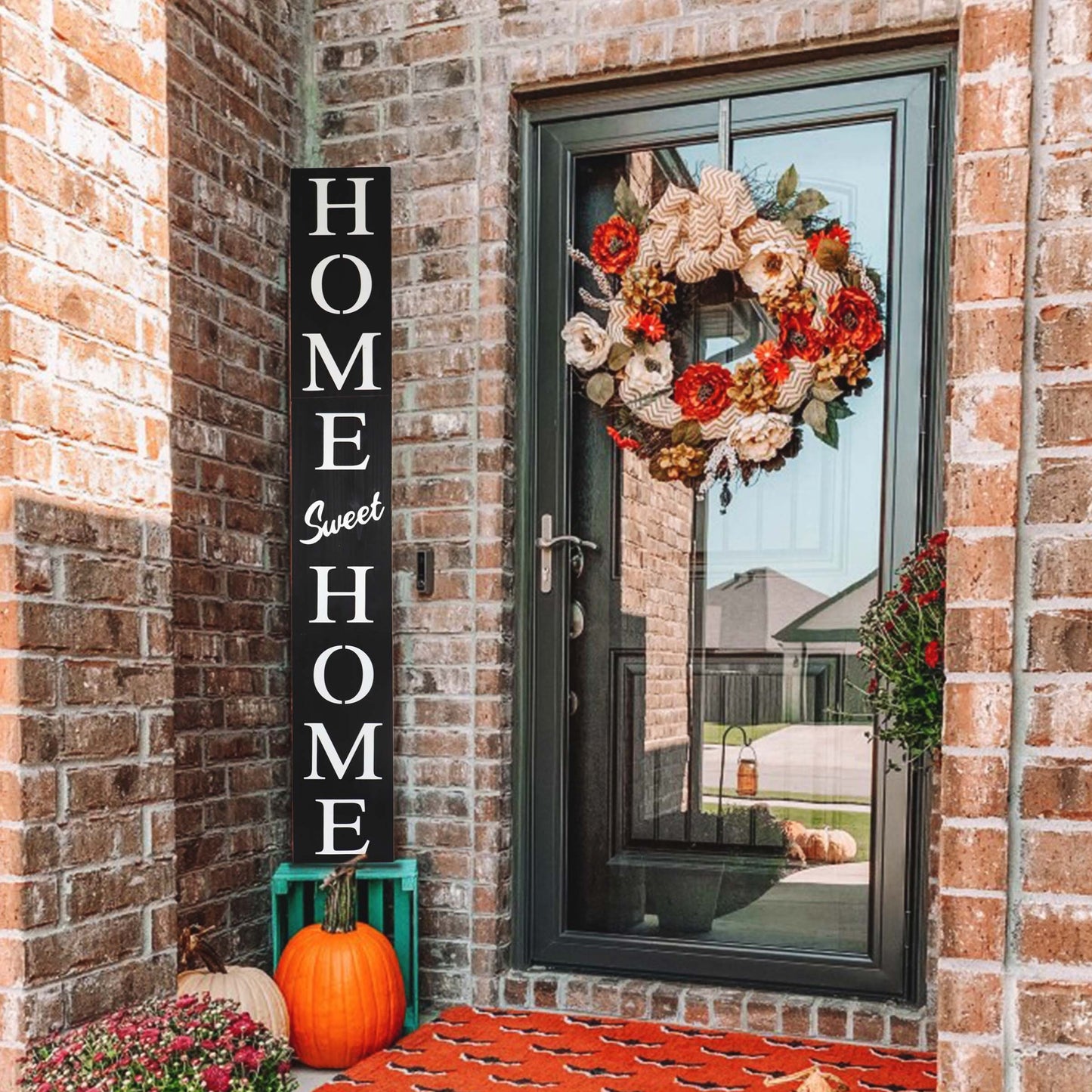 72in Home Sweet Home Sign for Front Door, Wood Rustic Front Porch Dcor, Farmhouse Porch Sign Decorations