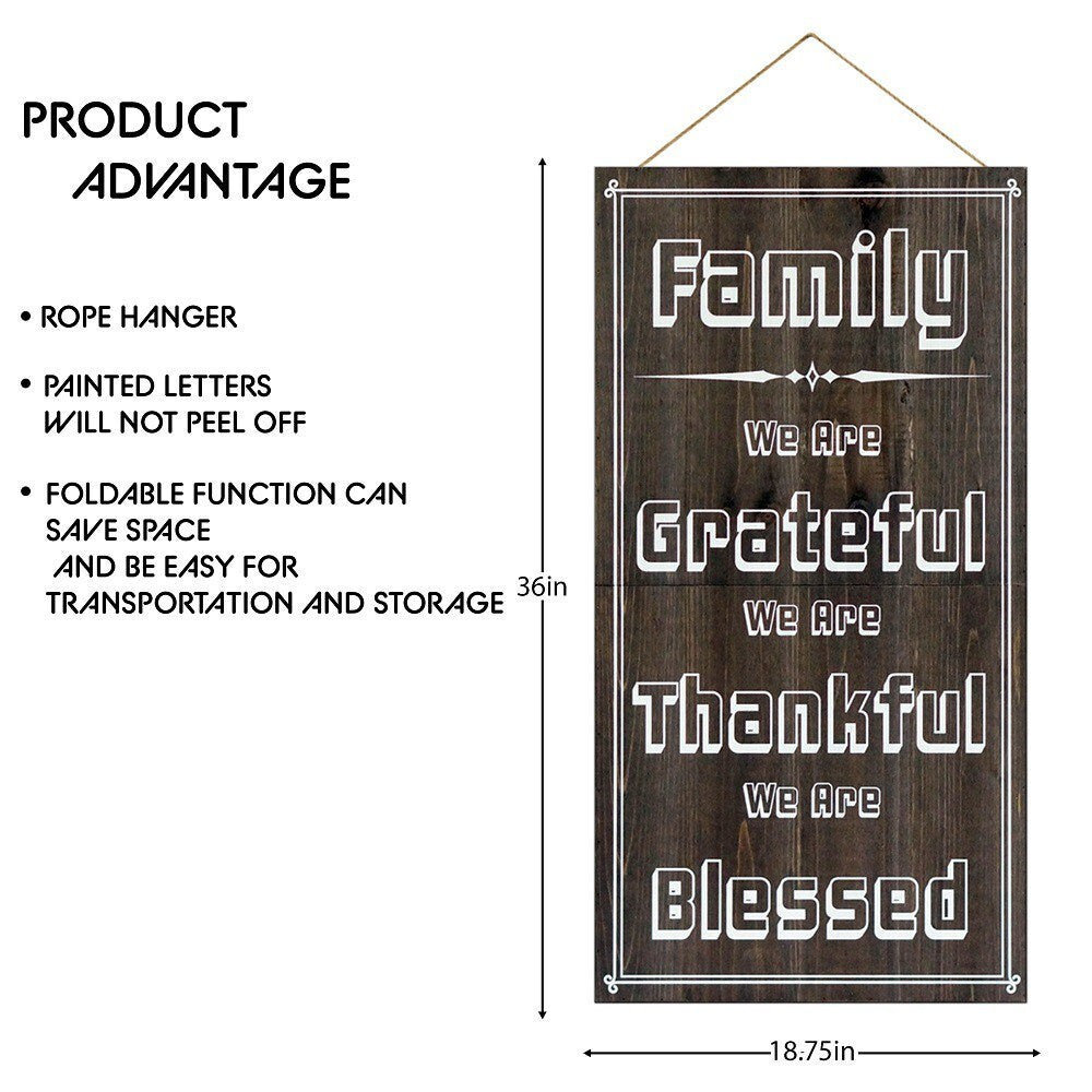 Add a touch of warmth to your home with this charming 36in wooden family sign