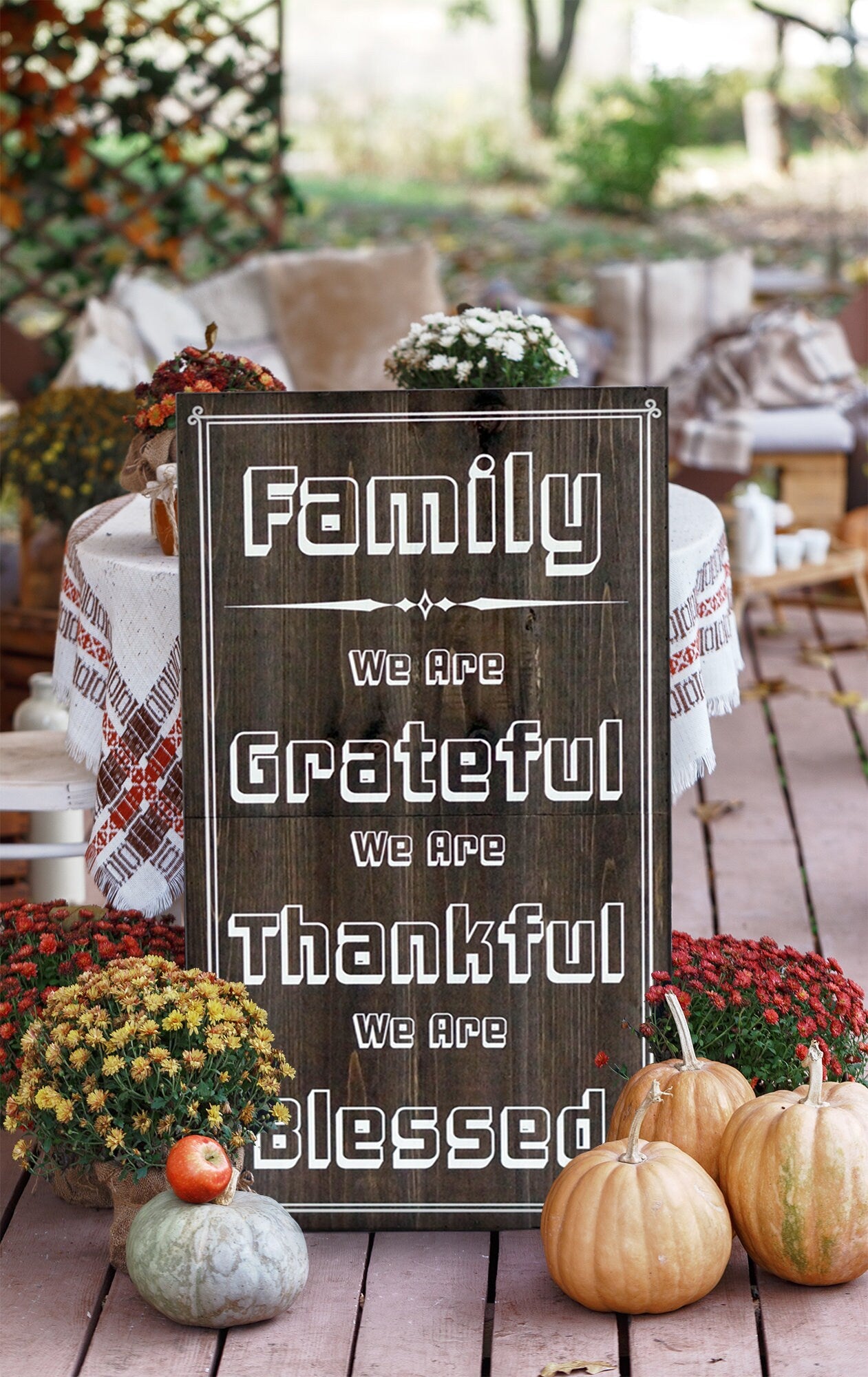 Add a touch of warmth to your home with this charming 36in wooden family sign