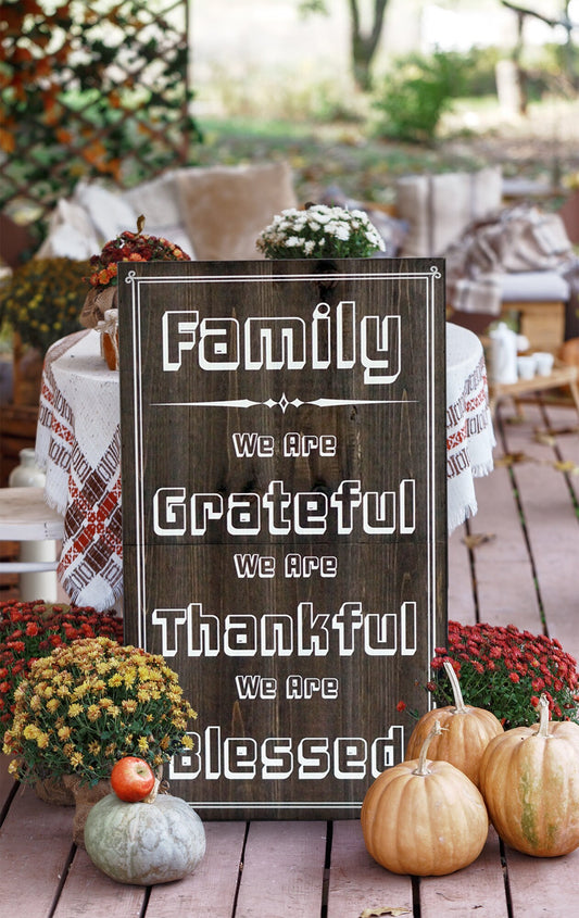 Add a touch of warmth to your home with this charming 36in wooden family sign