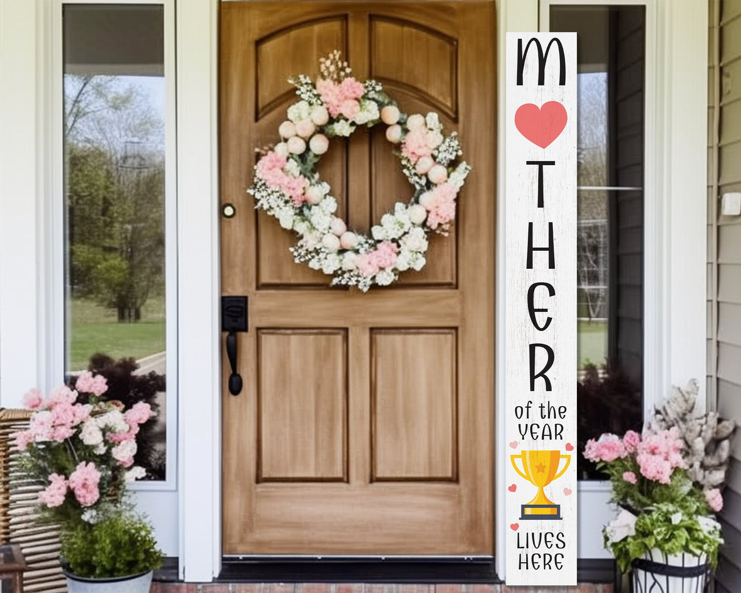 72in Rustic Welcome Sign | Porch/Patio Decor | Mother's Day Wooden Porch Sign Standing