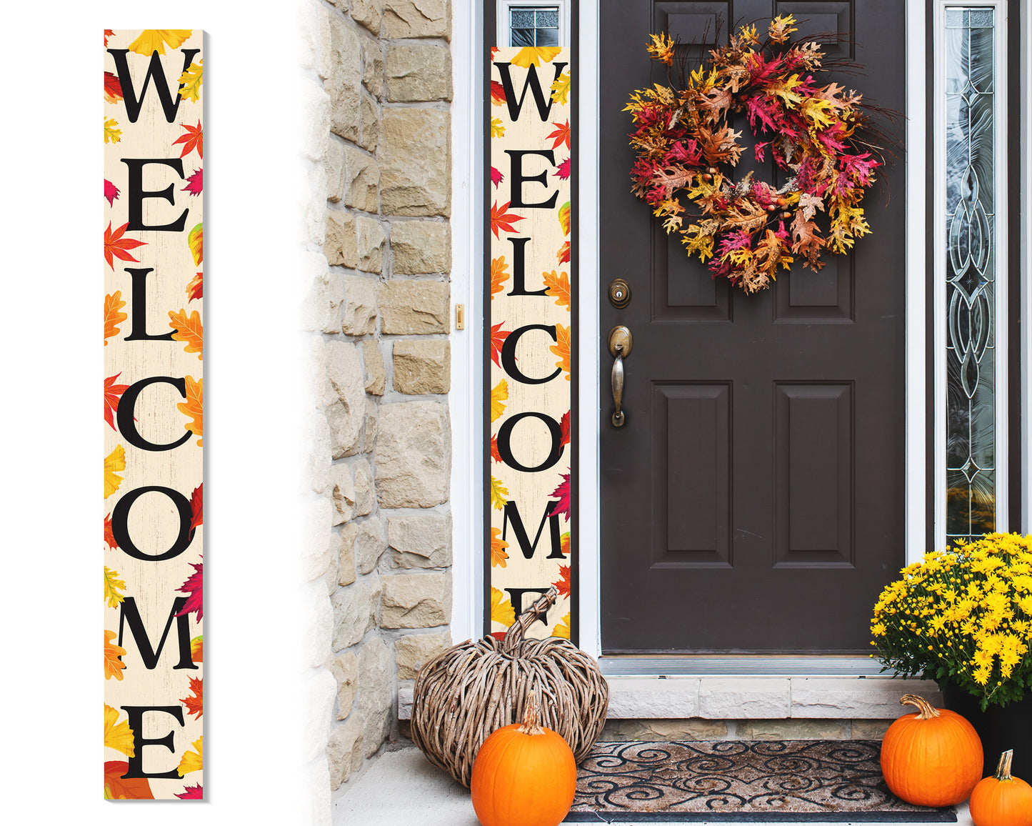 72in Fall Welcome Sign | Front Door Display | Perfect for Porch Decor | Ideal for Autumn Celebrations