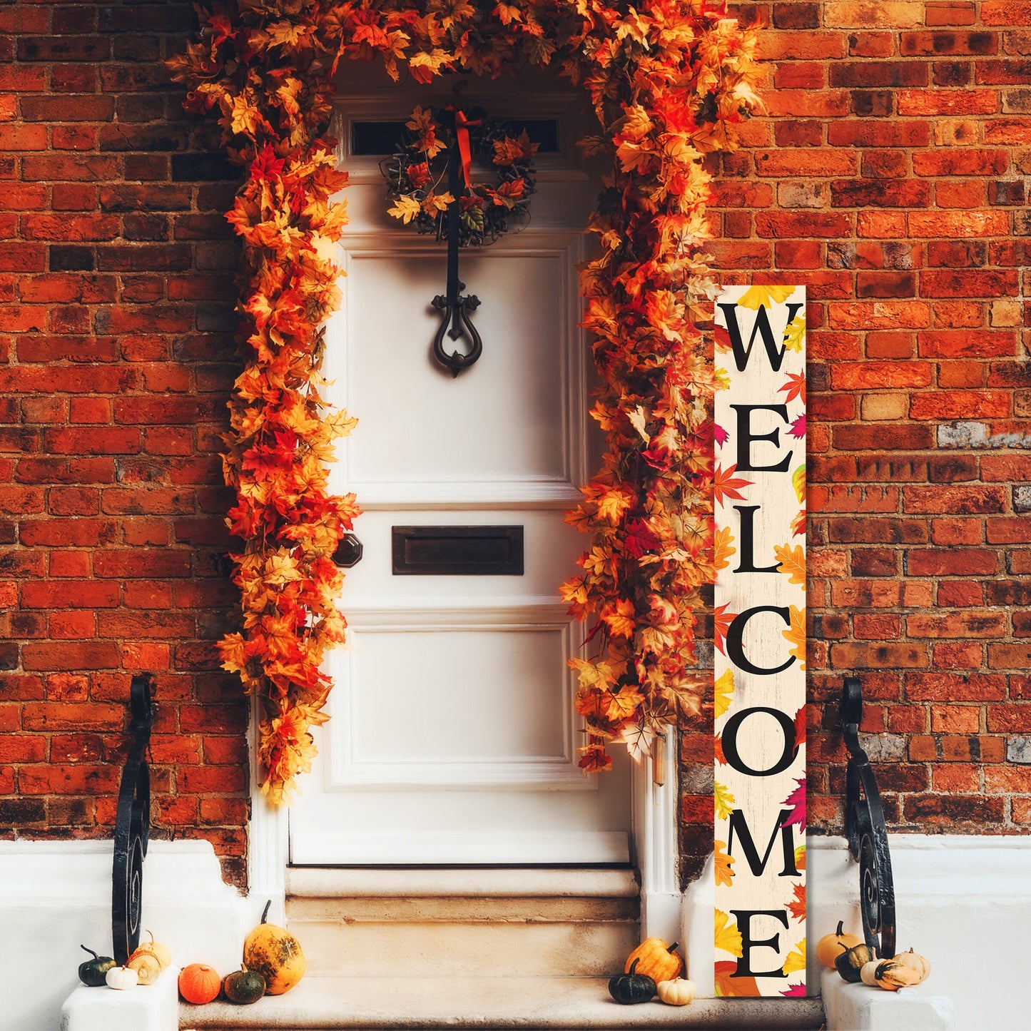72in Fall Welcome Sign | Front Door Display | Perfect for Porch Decor | Ideal for Autumn Celebrations