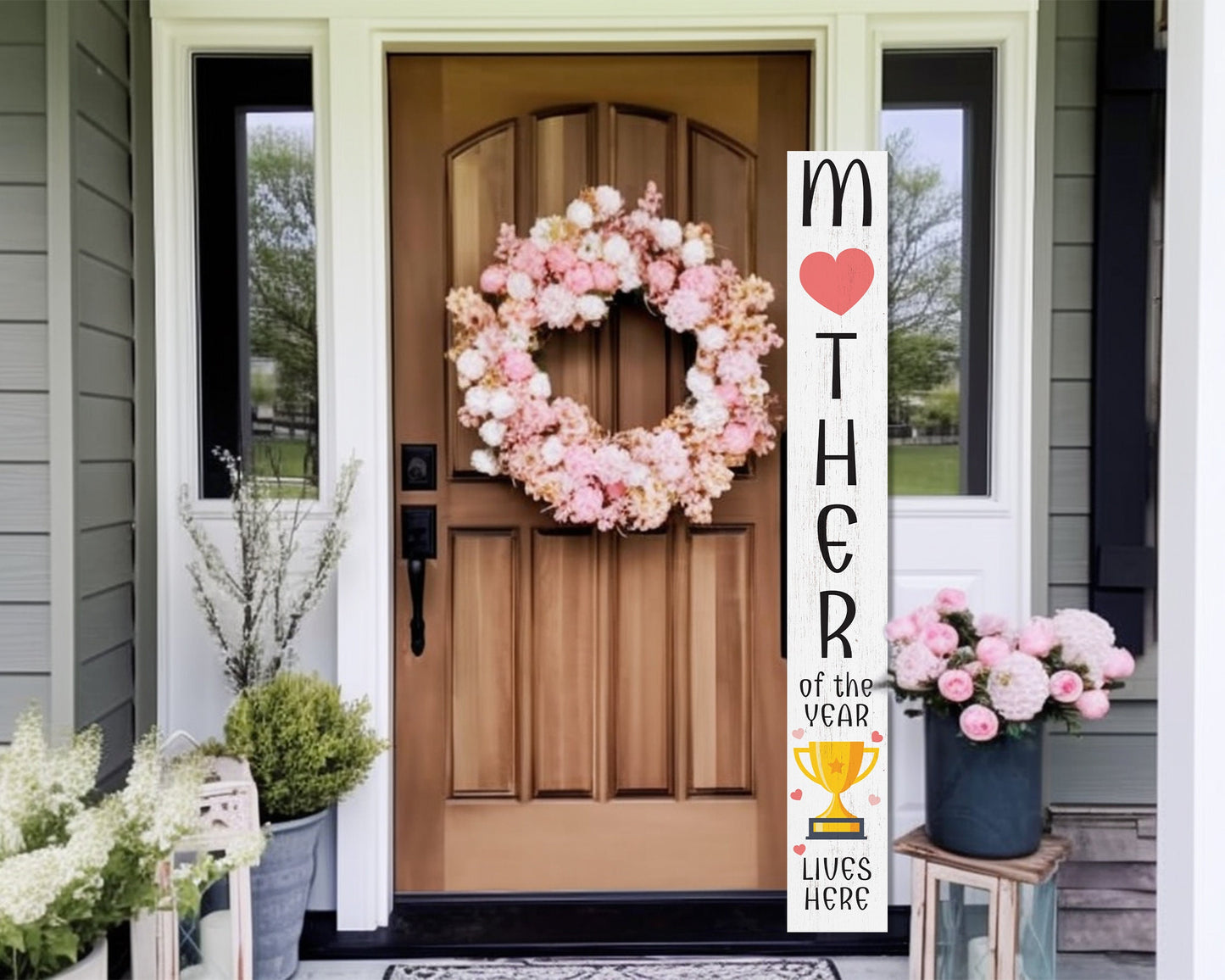72in Rustic Welcome Sign | Porch/Patio Decor | Mother's Day Wooden Porch Sign Standing