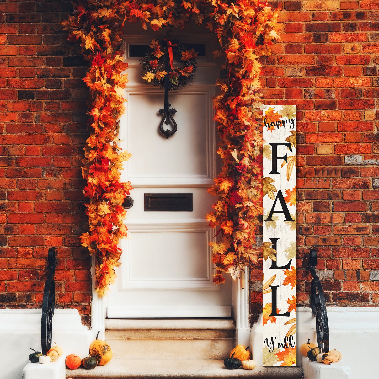 72in Fall Welcome Sign for Front Door Porch Decor - Wood Folding Giant Board