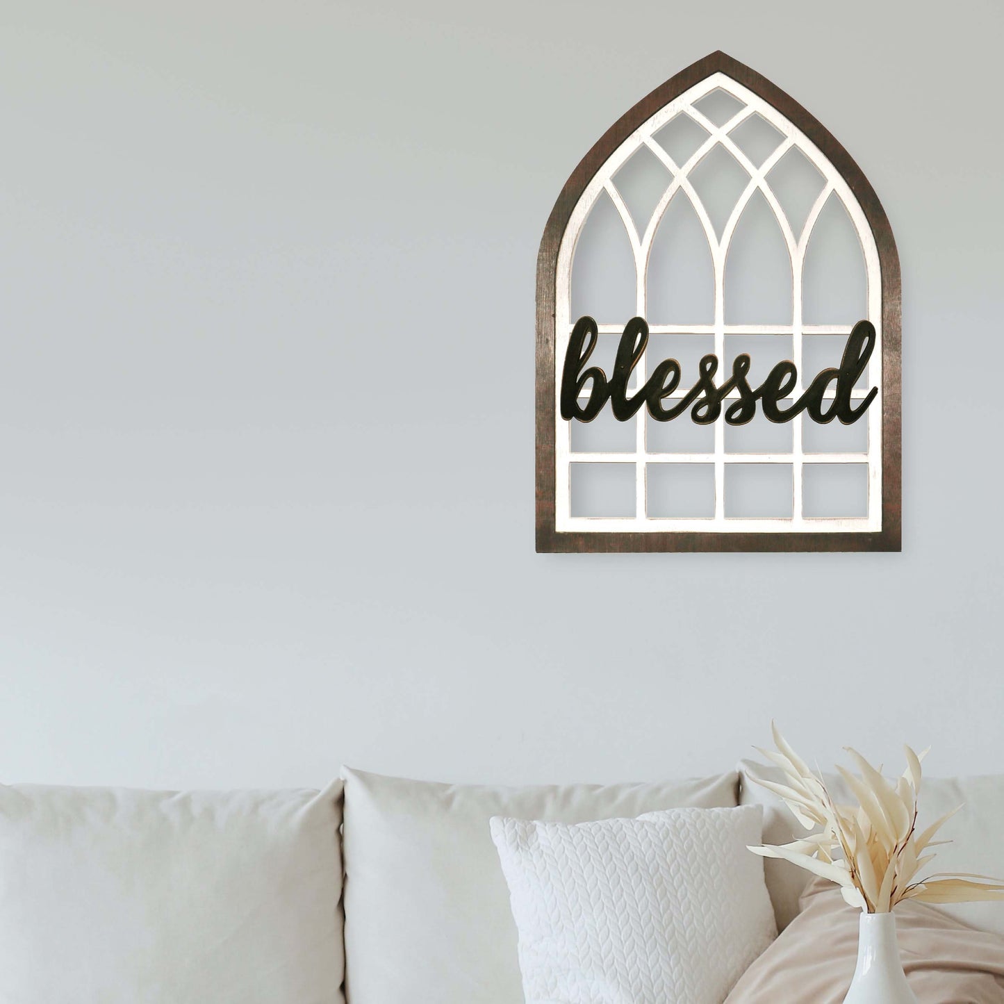 Interchangeable Arch Shaped Wall Decor, Framed Wall Art, Modern Farmhouse Wood Wall Window Arches, Indoor Outdoor Decoration