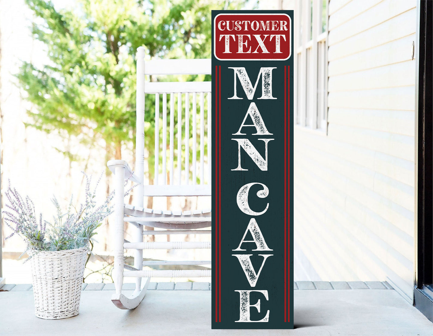 36in Personalized Man Cave Wooden Sign, Ideal for Gaming Room, Bar, Relaxation Area, Custom Wall Decor, Unique Gift