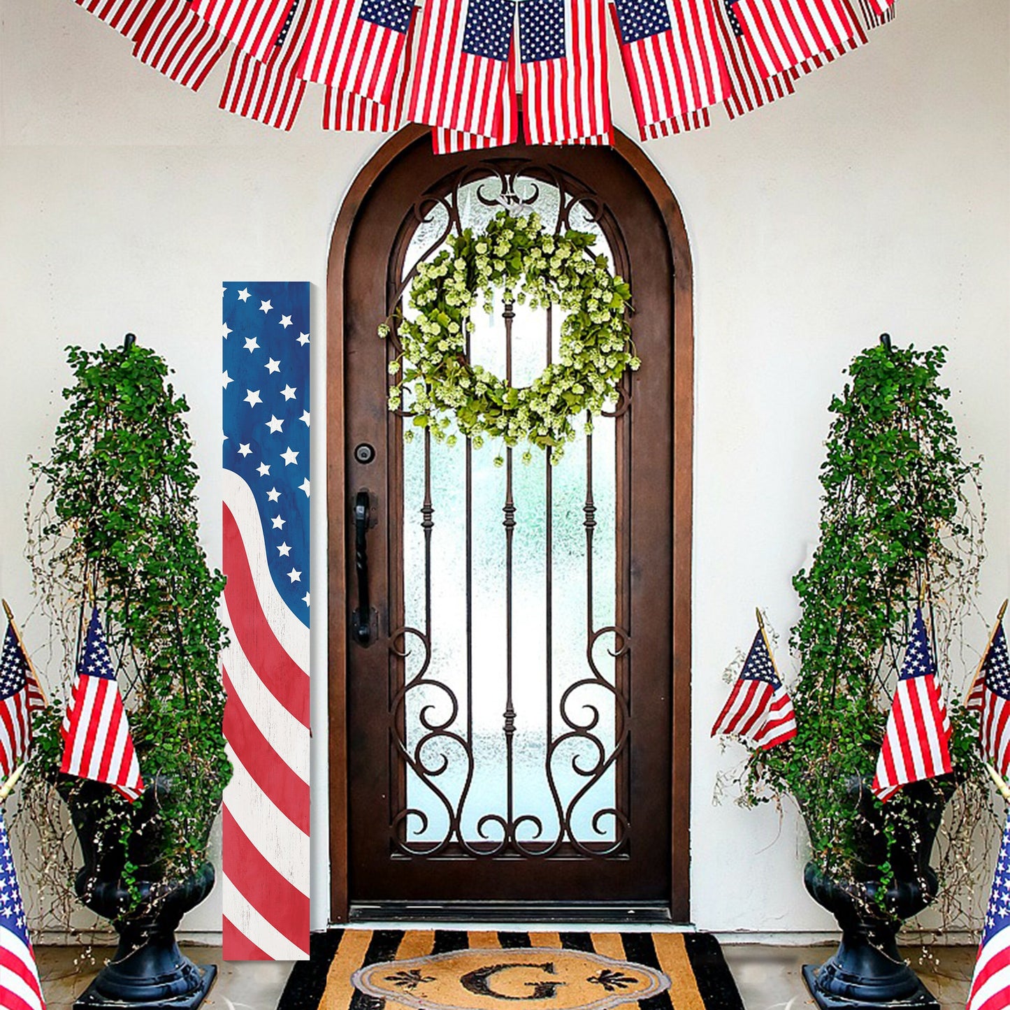 72in 4th of July Wooden Porch Sign - Patriotic Decor to Celebrate Independence Day with Style