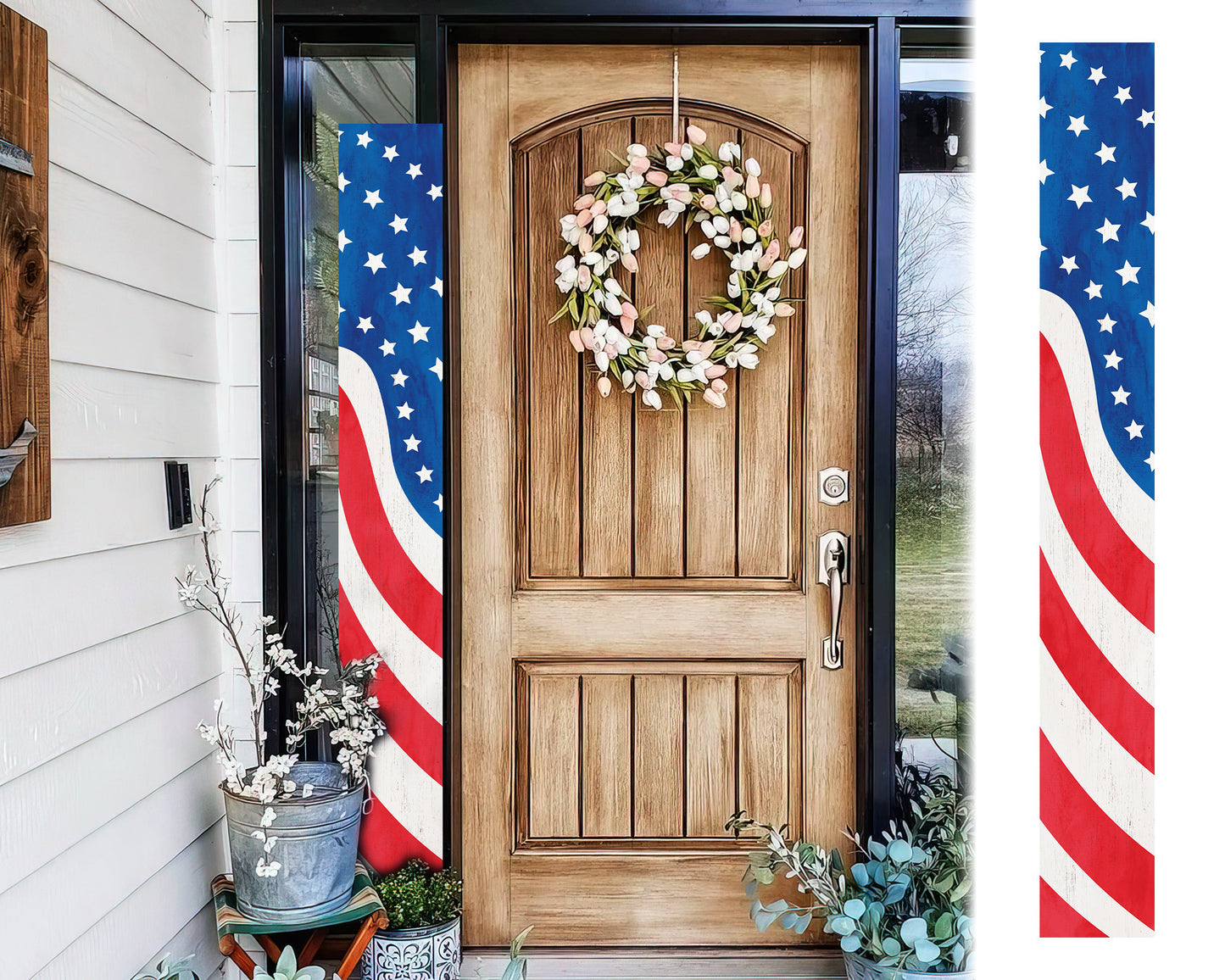 72in 4th of July Wooden Porch Sign - Patriotic Decor to Celebrate Independence Day with Style