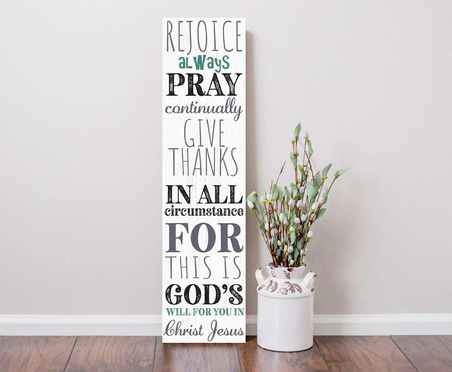 36in Christian Motivational Wooden Porch Sign | Inspirational Front Door Wall Decor | Uplift Atmosphere with Positive Messages