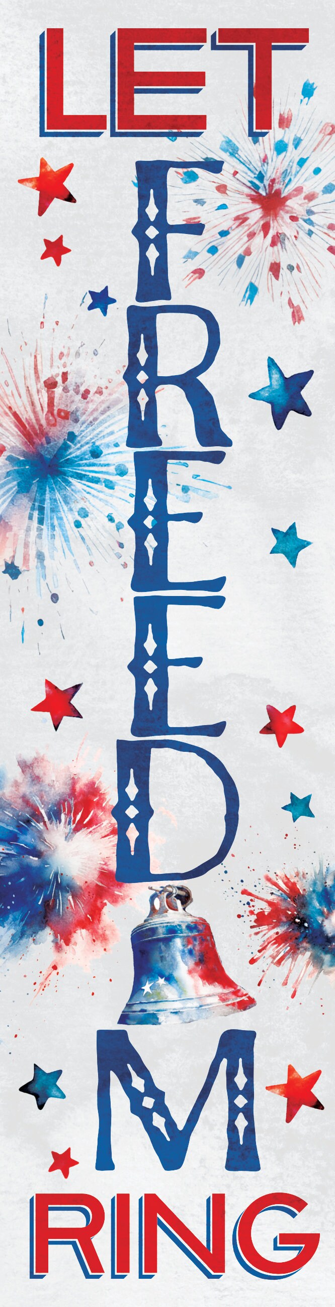 36in "Let Freedom Ring" 4th of July Porch Sign | Perfect for Patriotic Decor | Ideal for Entryway, Mantle, Living Room, Kitchen, Porch Decor