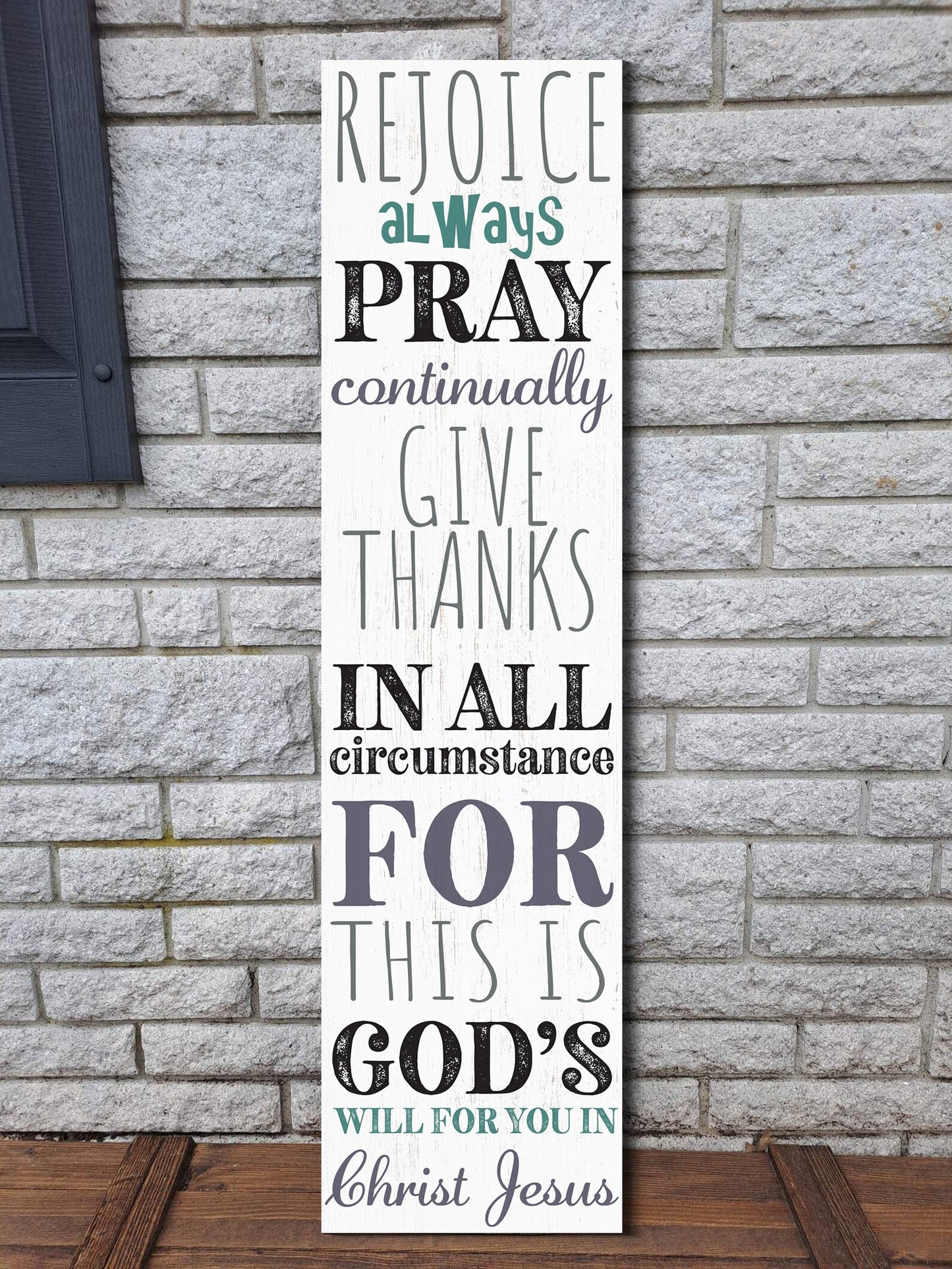 36in Christian Motivational Wooden Porch Sign | Inspirational Front Door Wall Decor | Uplift Atmosphere with Positive Messages
