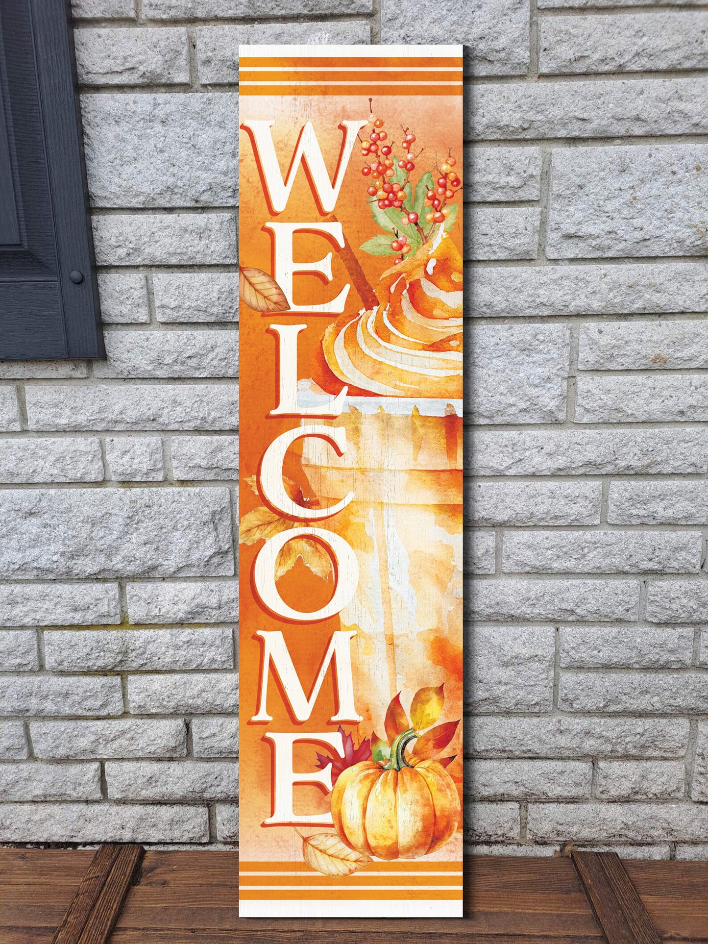 36-Inch “Welcome to Drink” Fall Porch Sign - Festive Outdoor Party Decor | Fall Entryway Decoration | Autumn Home Accent | Seasonal Porch Sign