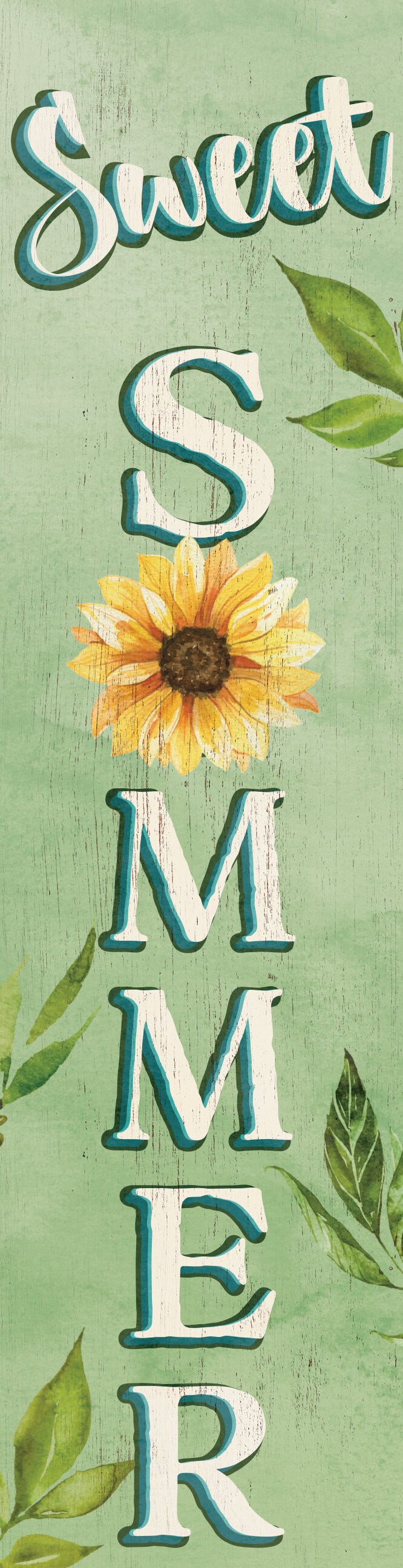 36in Sweet Summer Sunflower Home Porch Sign - Rustic Farmhouse Wooden Wall Decor for Outdoor & Indoor