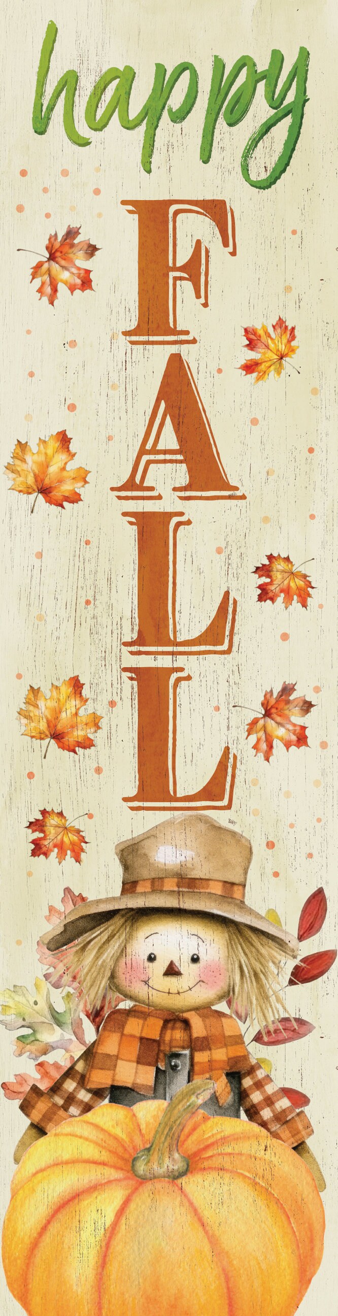 Welcome Autumn: 36in 'Happy Fall' Wooden Porch Sign with Unique Scarecrow Design - Perfect Seasonal Decor for Your Front Door or Porch!