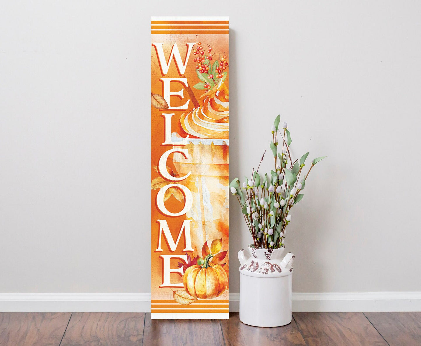 36-Inch “Welcome to Drink” Fall Porch Sign - Festive Outdoor Party Decor | Fall Entryway Decoration | Autumn Home Accent | Seasonal Porch Sign