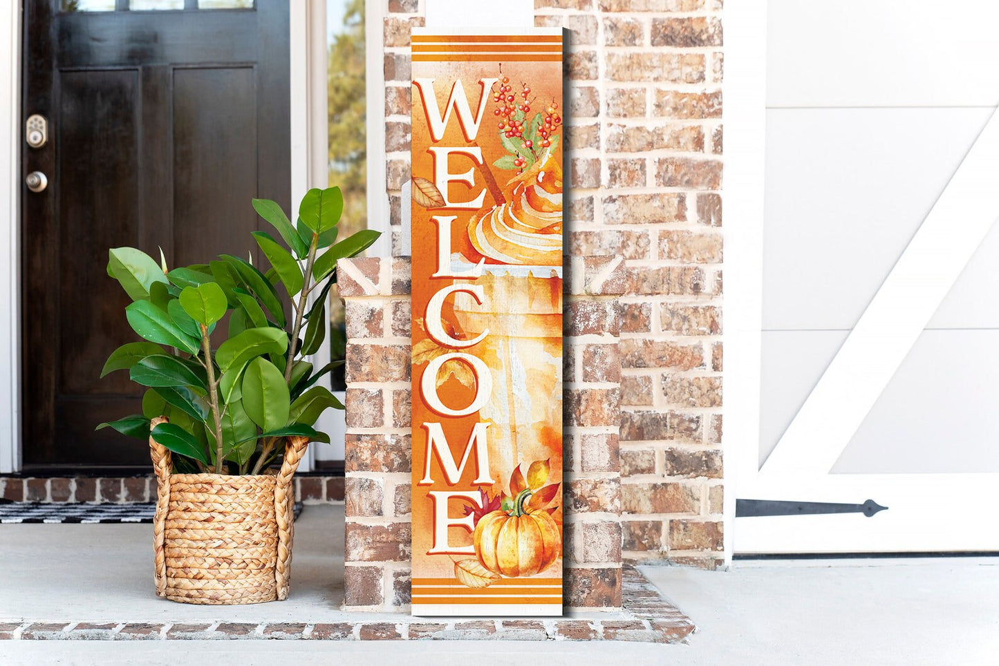 36-Inch “Welcome to Drink” Fall Porch Sign - Festive Outdoor Party Decor | Fall Entryway Decoration | Autumn Home Accent | Seasonal Porch Sign